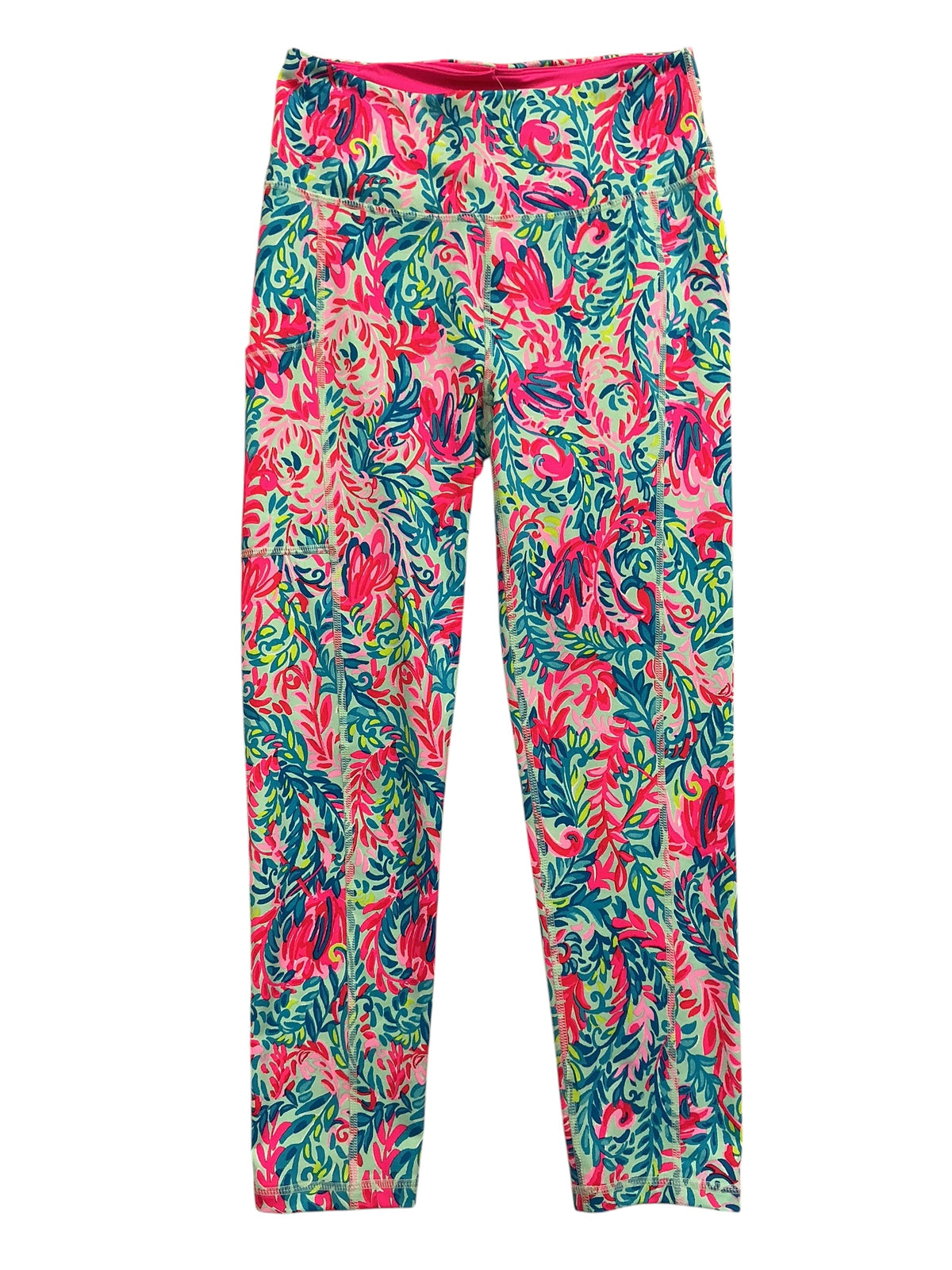Lilly Pulitzer Luxletic Weekender High Rise Crop Leggings Seen And Heard - Size S