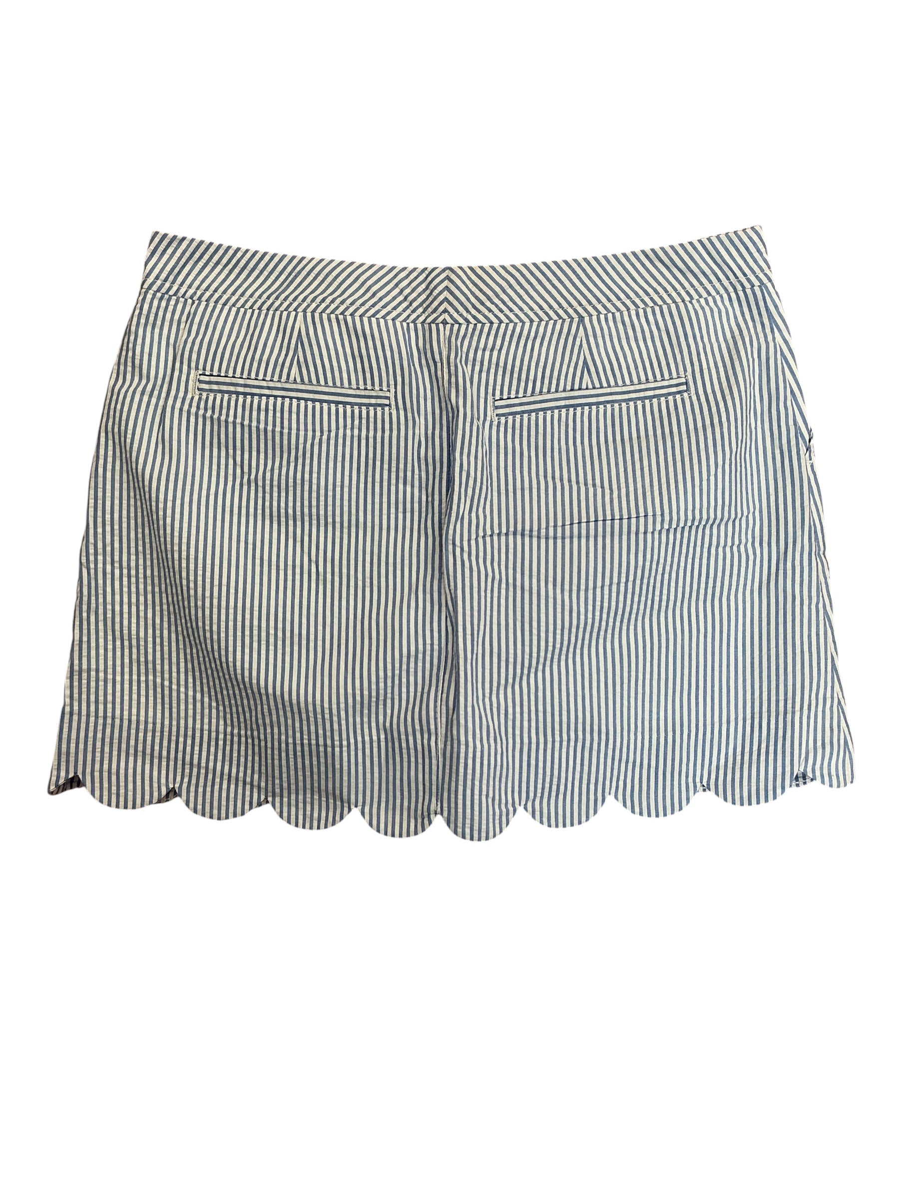 Lilly Pulitzer NWT Colette Skort Bennet Blue Yarn Dyed Stripe - Size 6