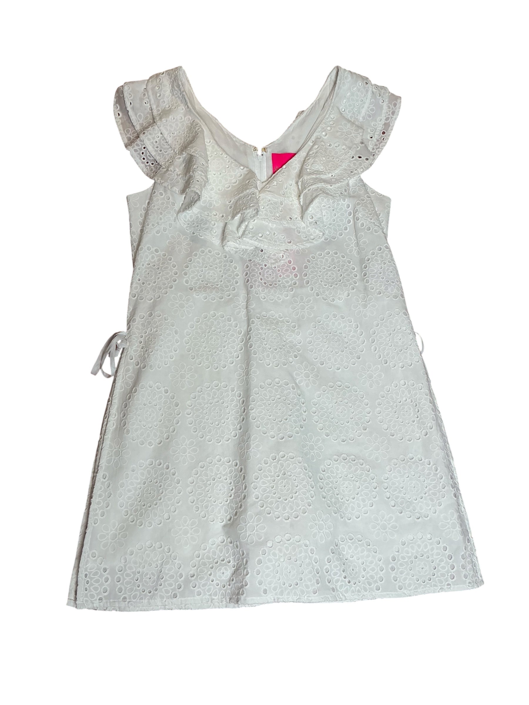 Lilly Pulitzer NWT Emiline Romper Resort White Circle Bloom Eyelet - Size 4