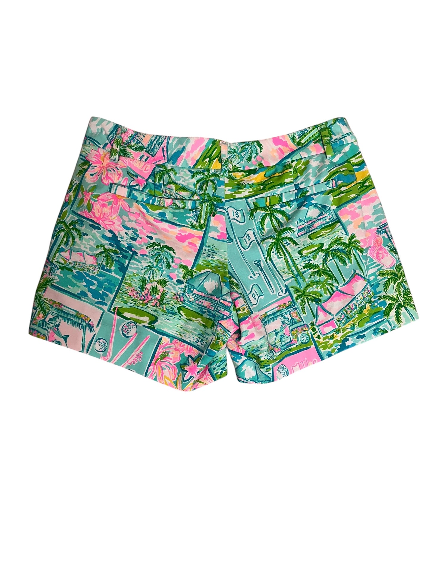 Lilly Pulitzer Callahan Knit Shorts High Tide Navy Honda Classic - Size 0
