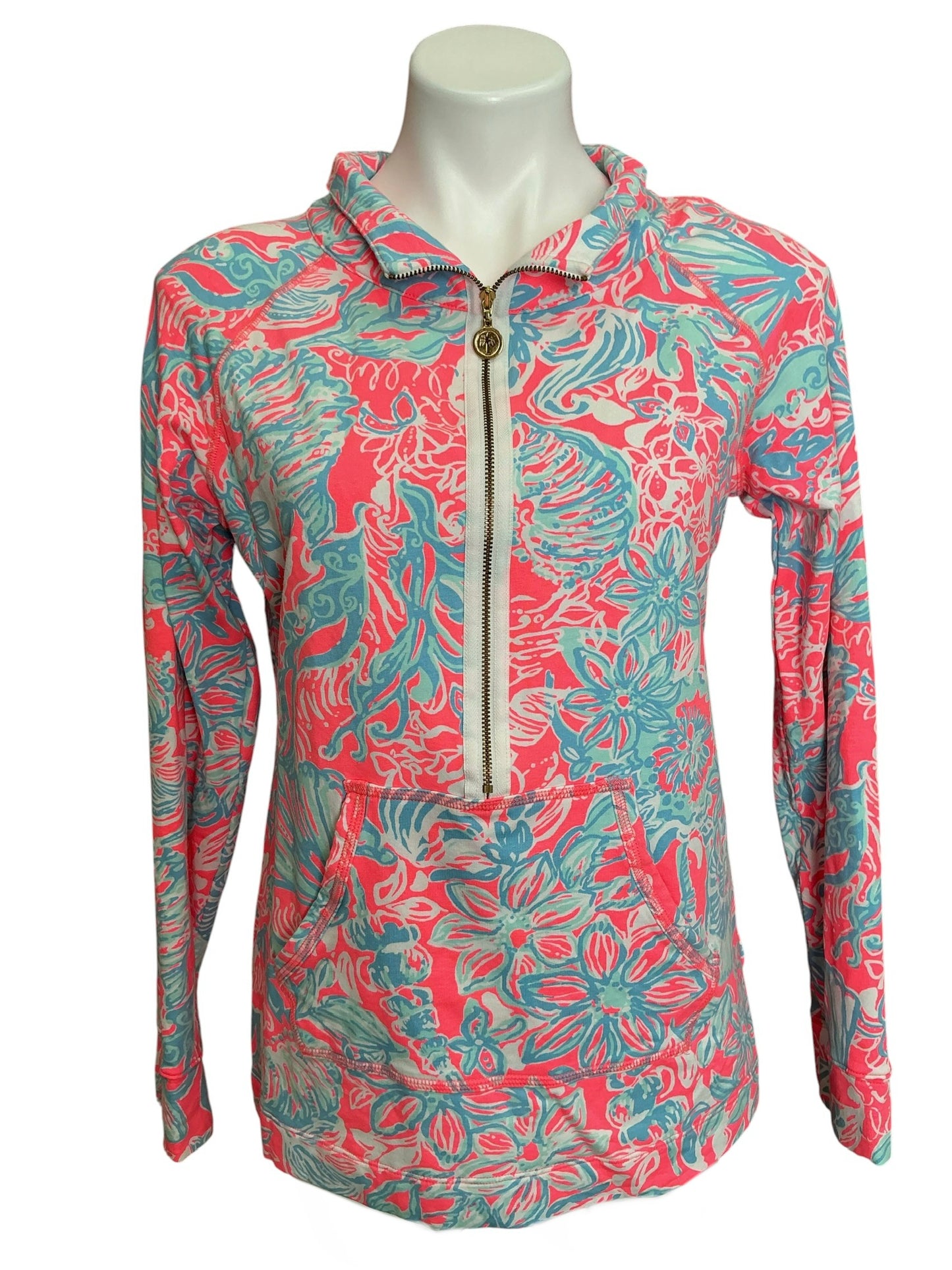 Lilly Pulitzer Skipper Popover Top Lovers Coral - Size M