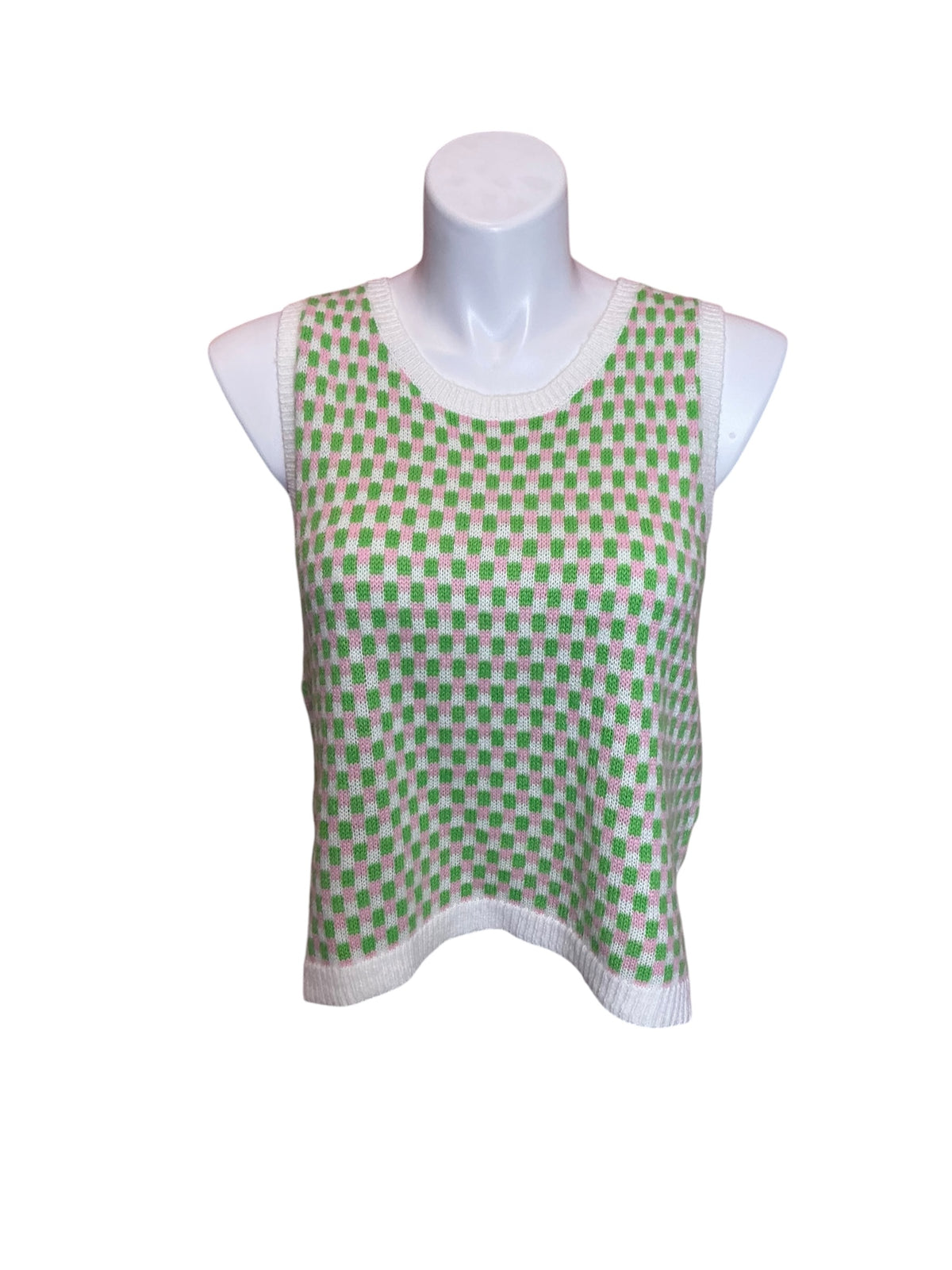 Lilly Pulitzer NWT Viera Sweater Orb Green Check Jacquard - Size XL