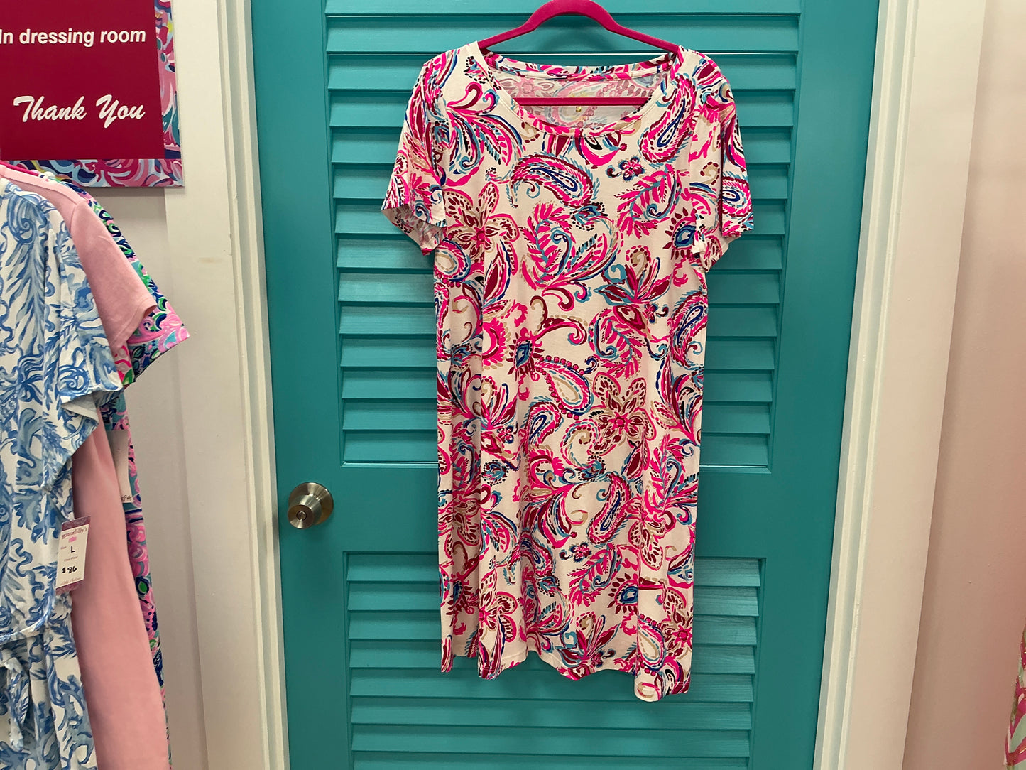 Lilly Pulitzer NWT Cody Short Sleeve Dress Coconut Flitting About - Size L