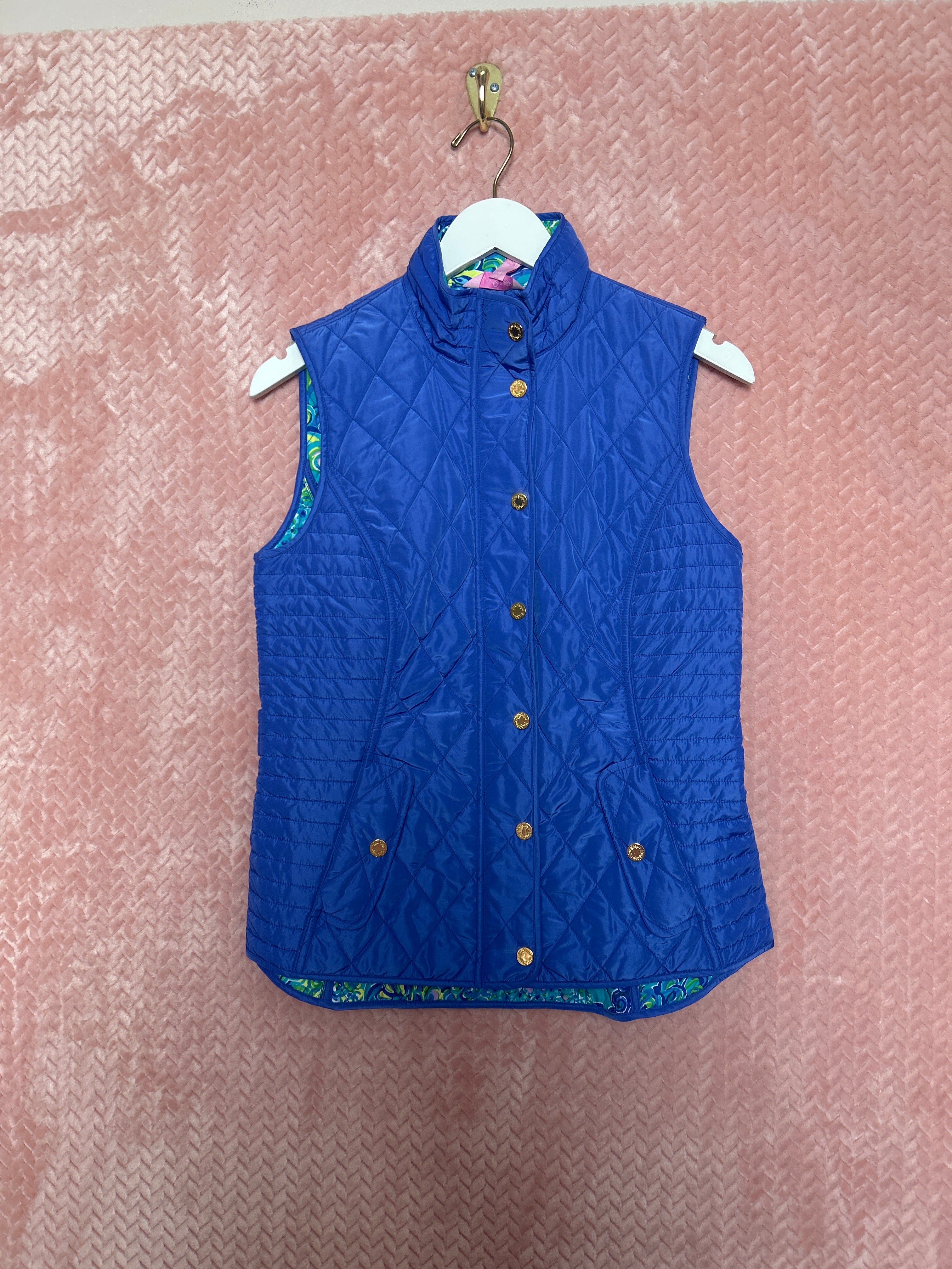 Lilly Pulitzer NWT Blake Vest Iris Blue