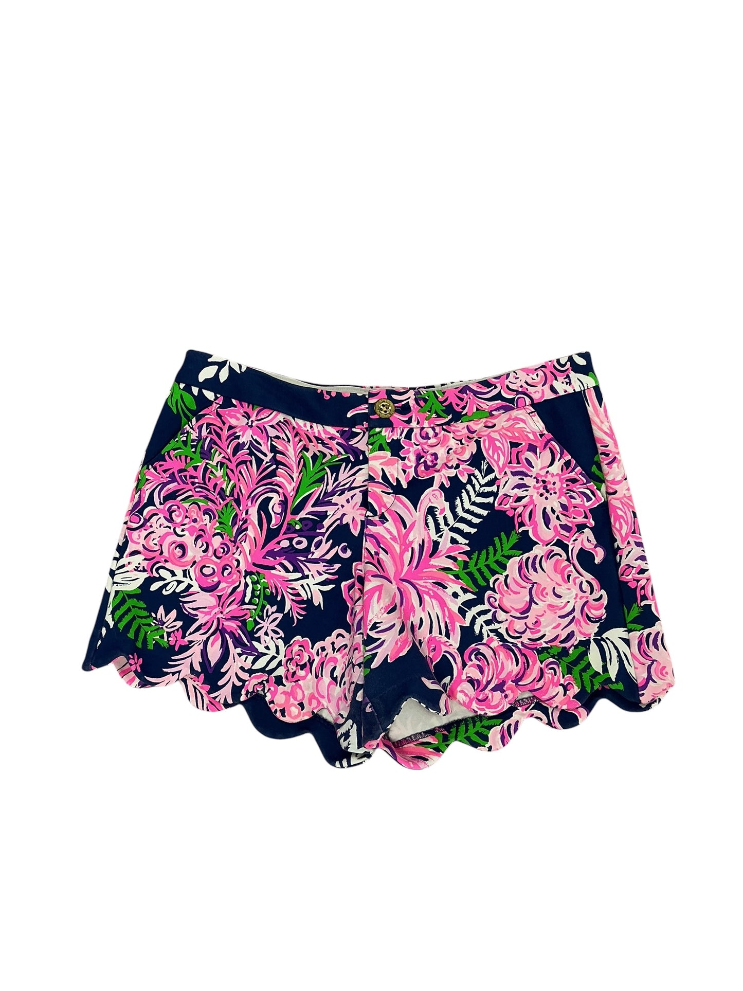 Lilly Pulitzer Hazelle Stretch Shorts Nauti Navy Beyond The Sea - Size 8
