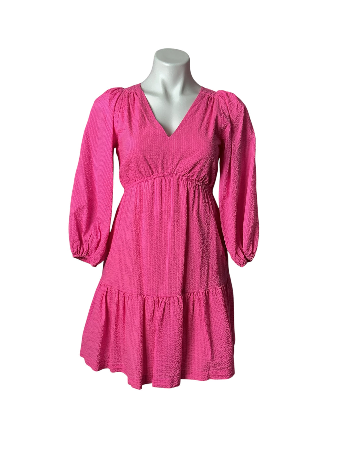 Lilly Pulitzer Deacon 3/4 Sleeve V-Neck Dress Passion Fruit Pink - Size 00