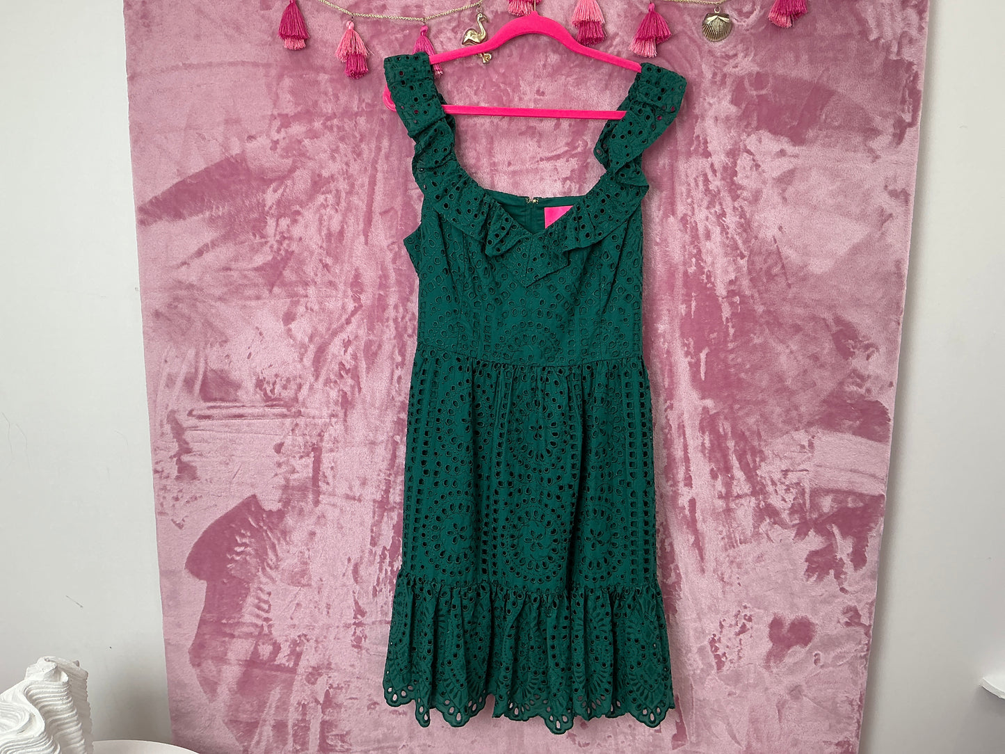 Lilly Pulitzer Dress NWT - Lexalyn Eyelet Dress - Hosta Green - Moroccan Eyelet - Size 16