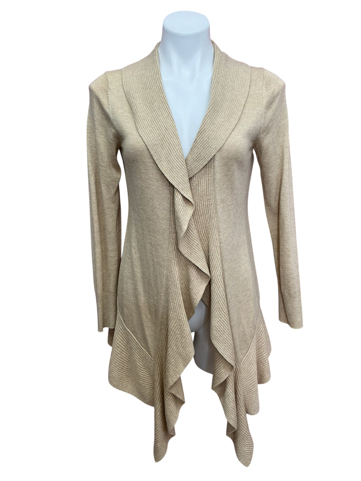Lilly Pulitzer Abelle Cardigan Heathered Sand Bar Metallic - Size S