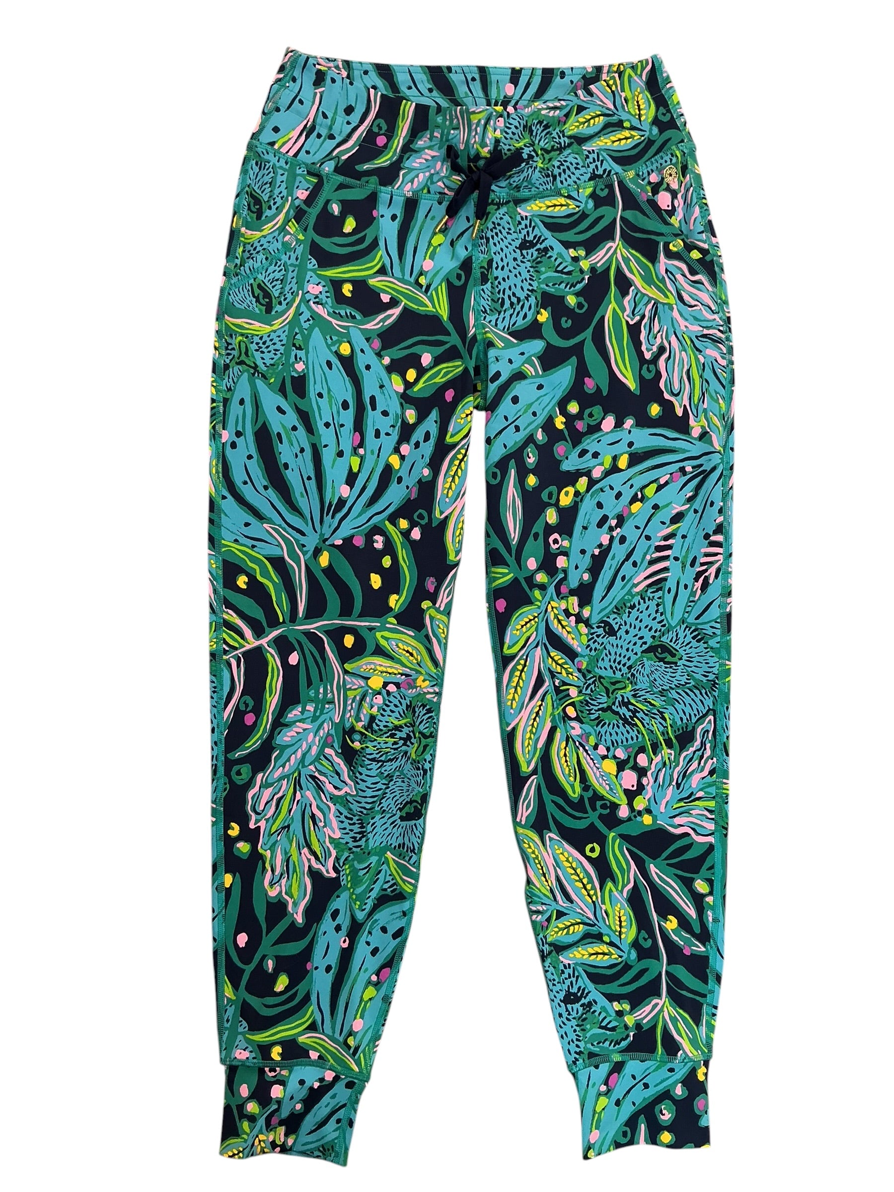 Lilly Pulitzer Luxletic Patterned Joggers Untamed Island - Size M