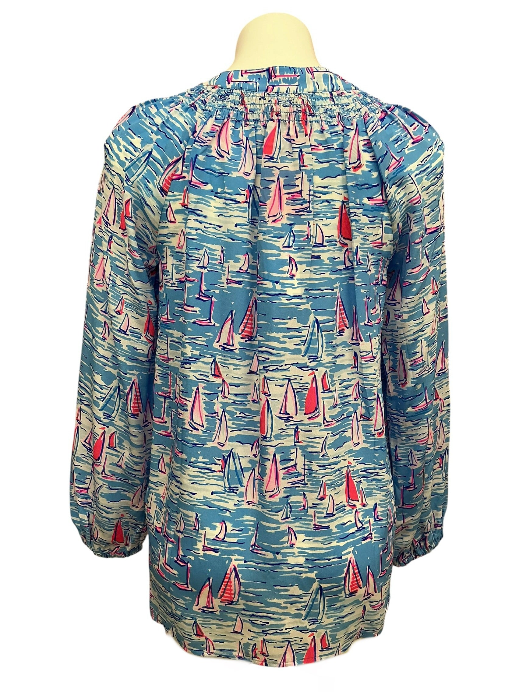 Lilly Pulitzer NWT Elsa Top Zanzibar Blue Boatylicious - Size S