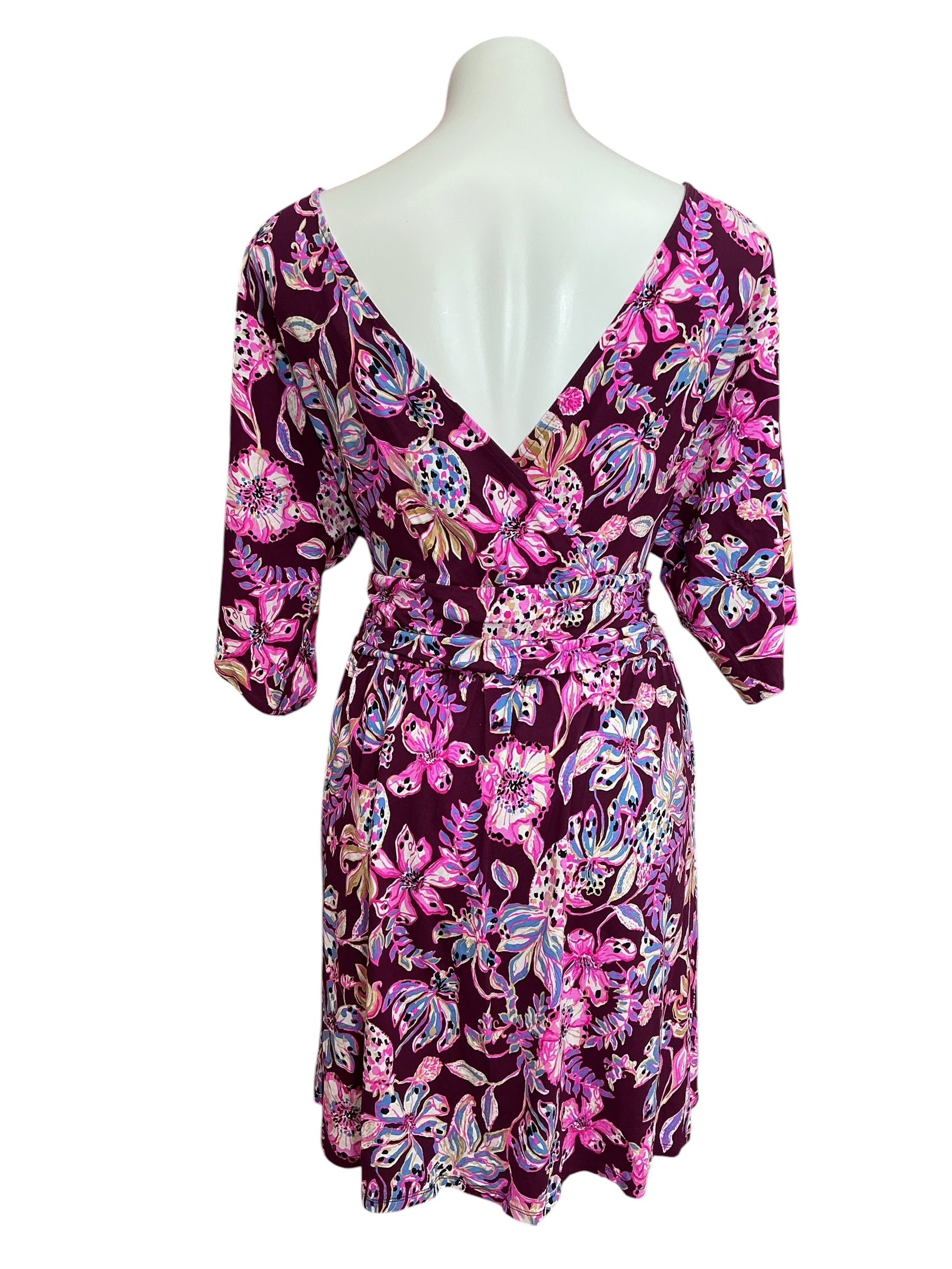 Lilly Pulitzer Parigi Boat Neck Romper Amarena Cherry Tropical With A Twist - Size XL