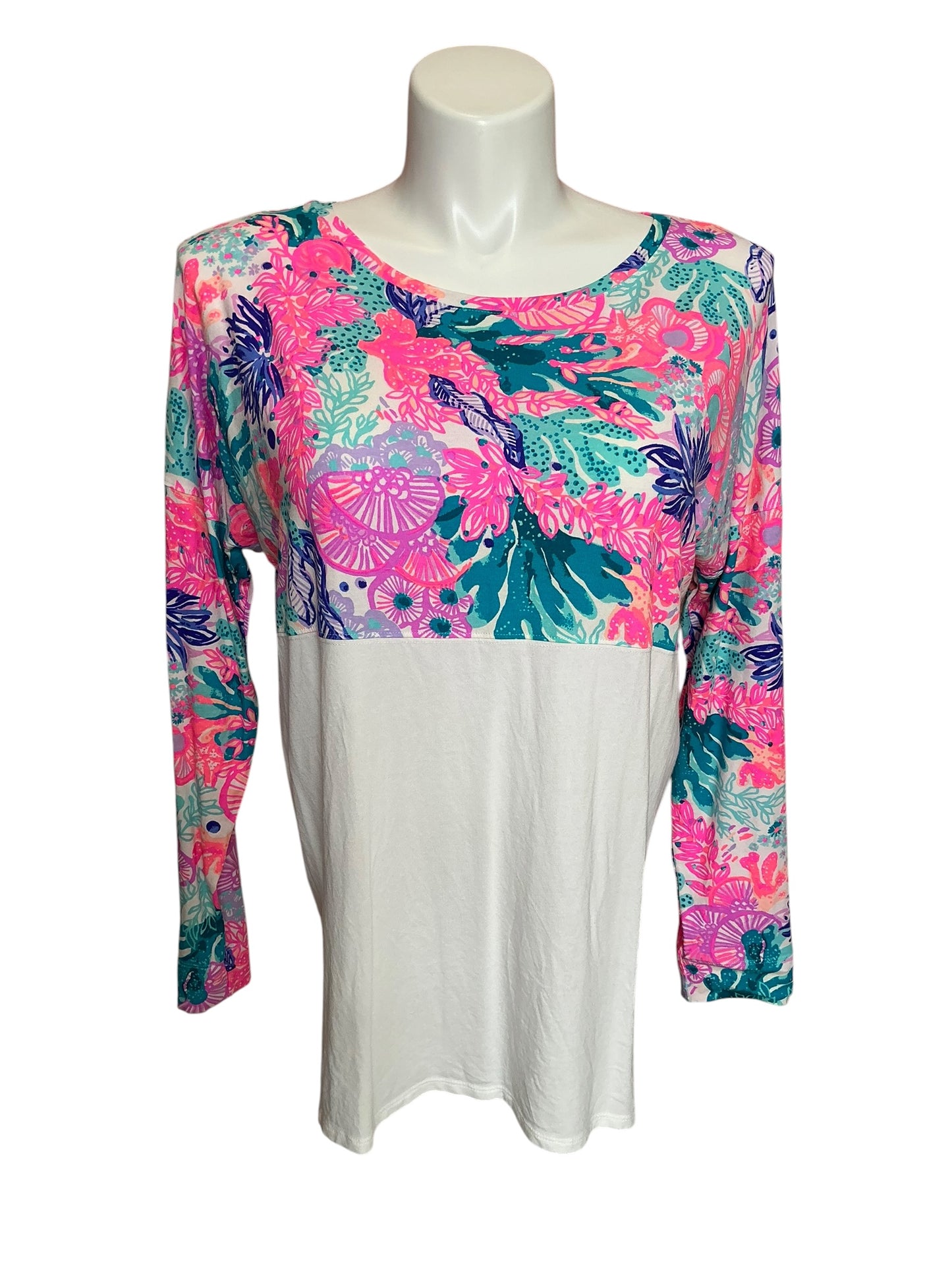 Lilly Pulitzer Finn Top Seaside Carnivale - Size XL