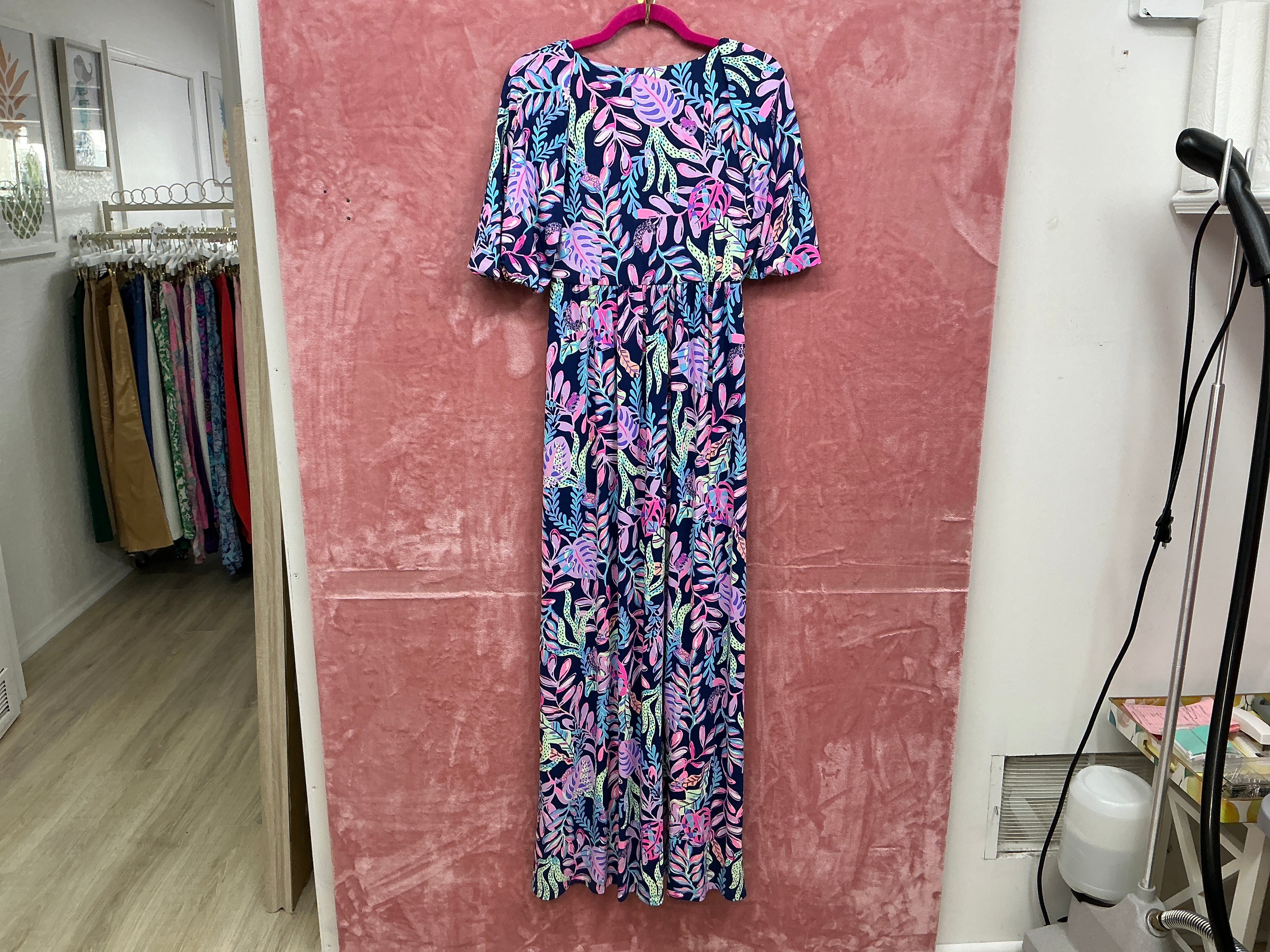 Lilly Pulitzer Manuela Maxie Dress NWT, Oyster Bay Navy Size S