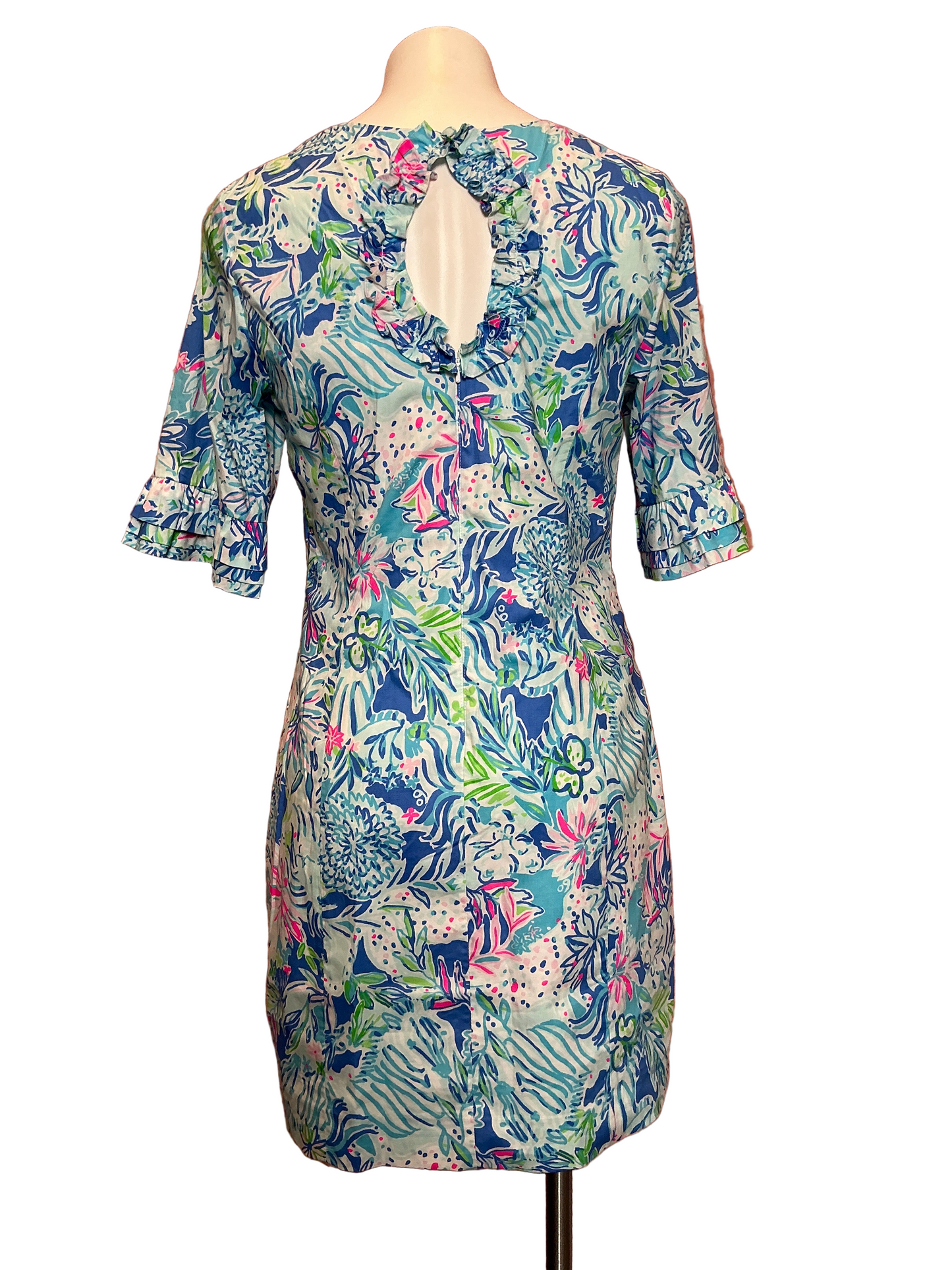 Lilly Pulitzer NWT - Fiesta Stretch Dress - Coastal Blue - Lion Around - Size 8￼￼￼