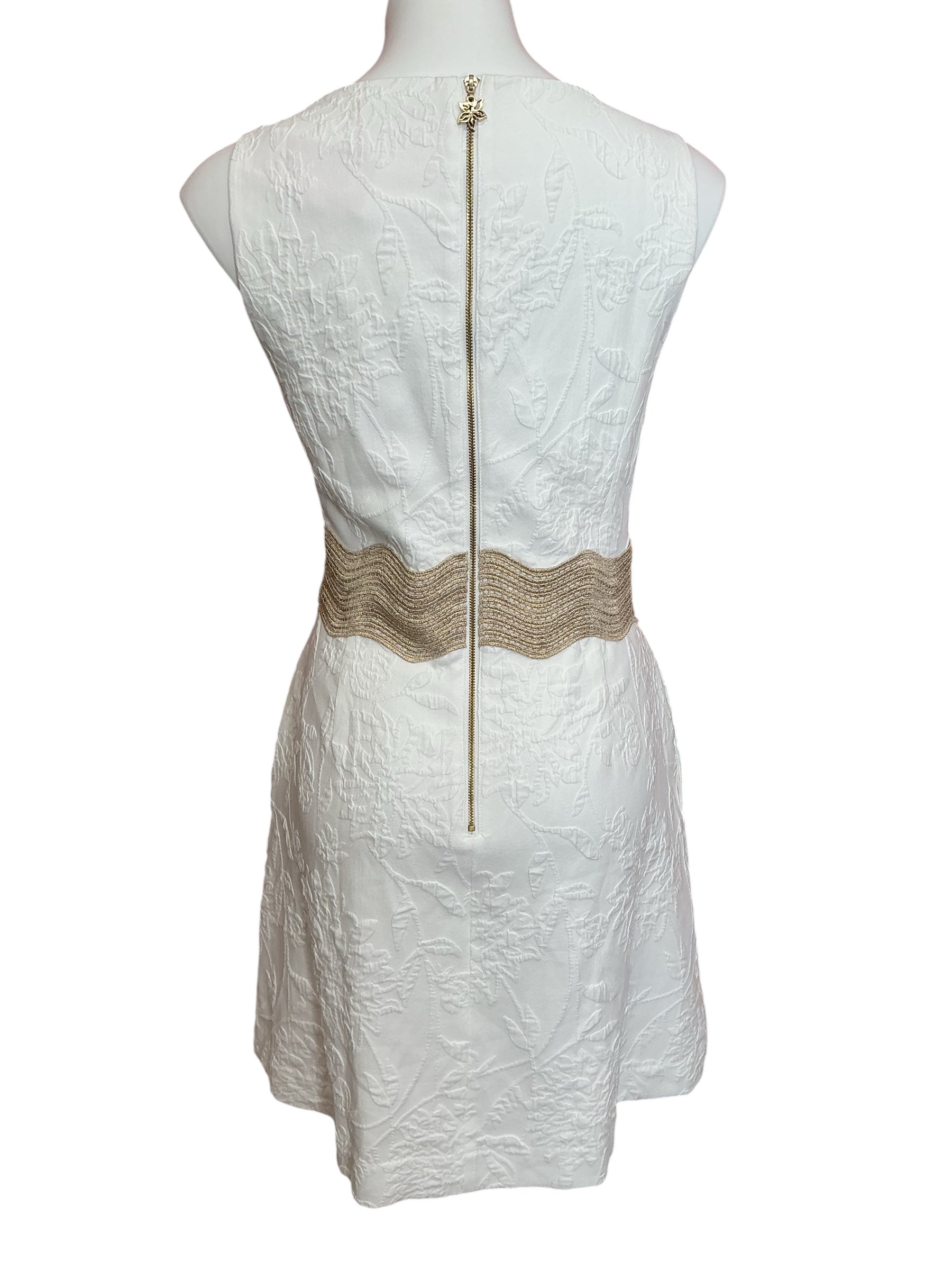 Lilly Pulitzer Siarra Stretch Dress Resort White Caliente Pucker Jacquard - Size 12