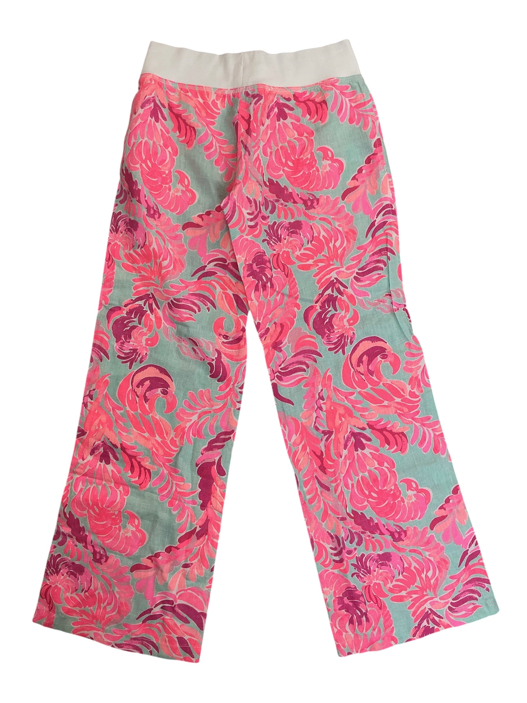 Lilly Pulitzer NWT Beach Pants Poolside Blue Love Birds - Size M