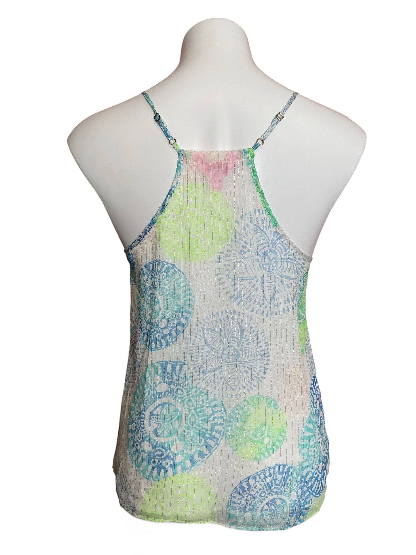 Lilly Pulitzer Dusk Silk Tank Top Dune Our Thing - Size S