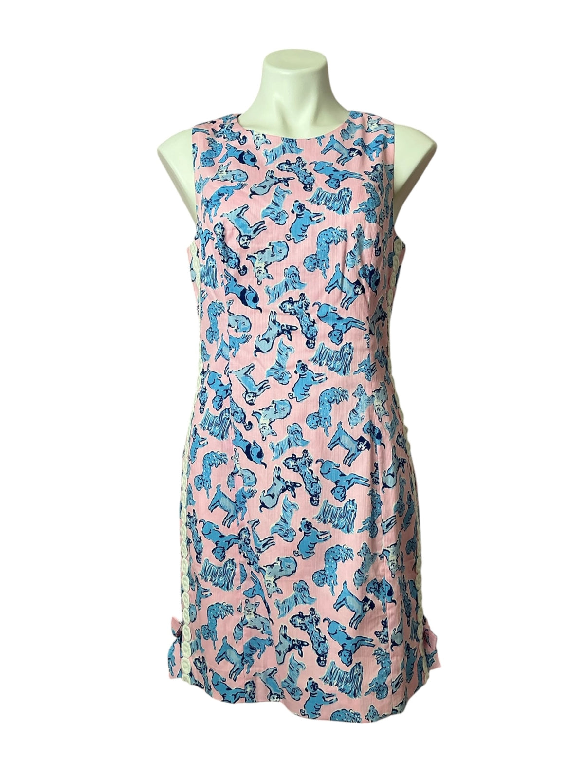 Lilly Pulitzer Mila Shift Dress Zanzibar Blue Ruff Night - Size 8