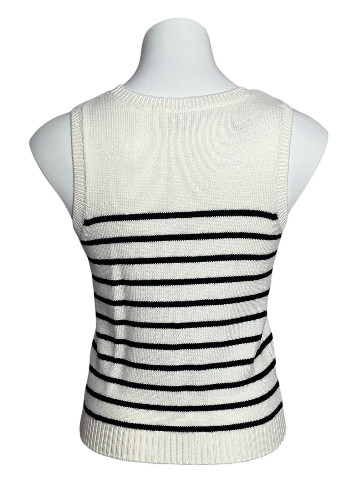 Lilly Pulitzer Sleeveless Crew Neck Shell Coconut Irisistable Stripe - Size XS
