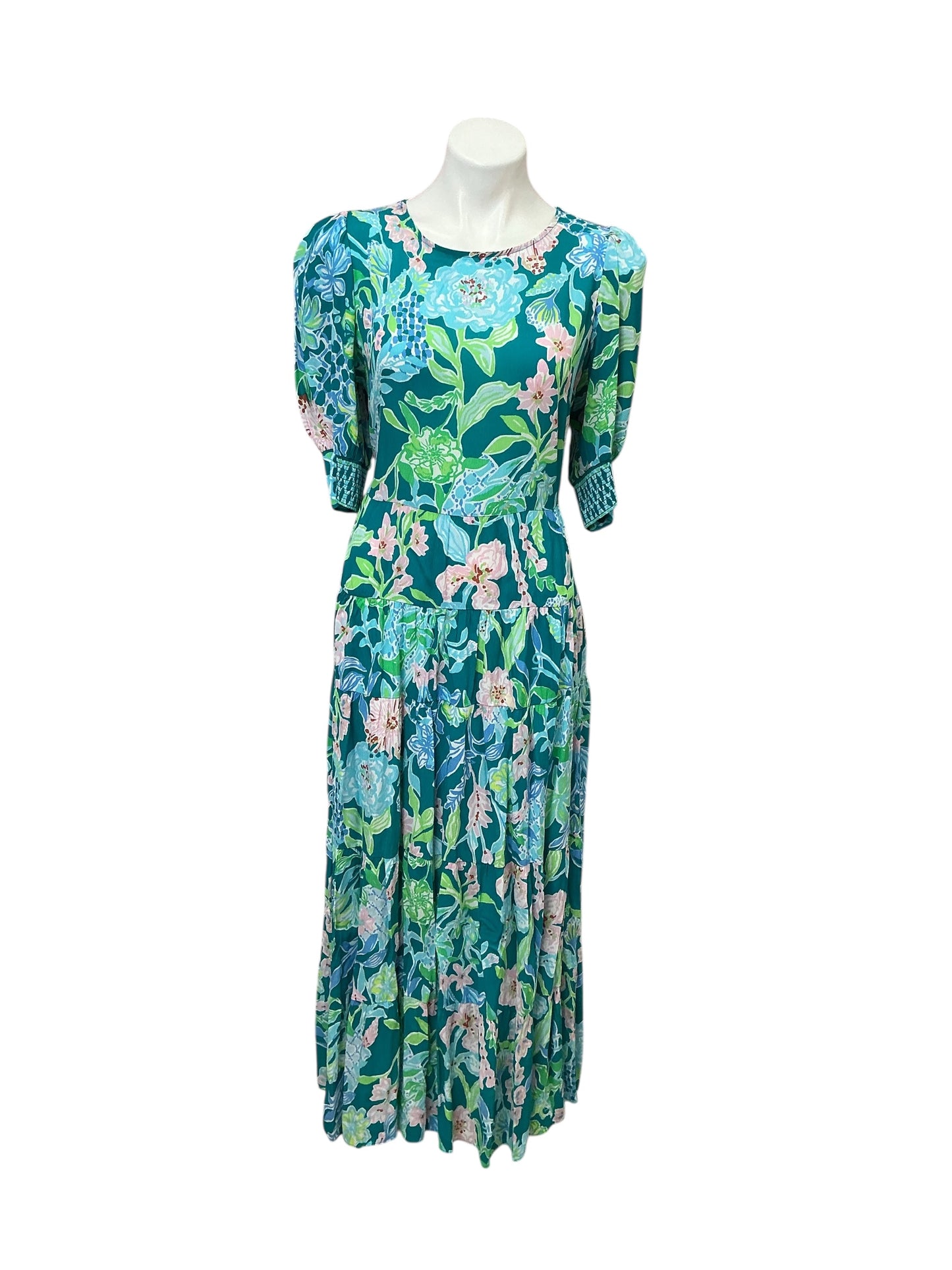 Lilly Pulitzer - Amelia Elbow Sleeve Midi Dress - Hot On The Vine Multi - Size 6