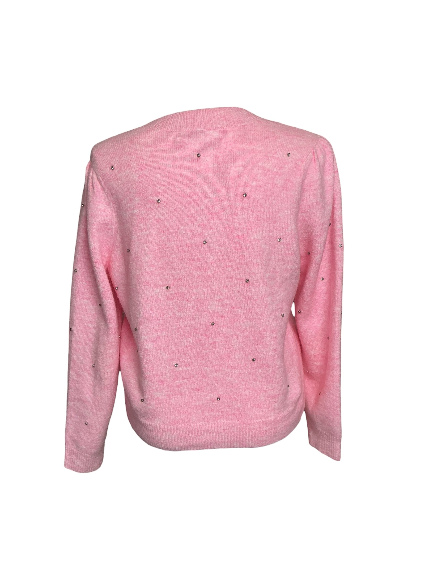 Lilly Pulitzer NWT Ellorie Sweater - Heathered Conch Shell Pink Paradise Rhinestones - Size XL