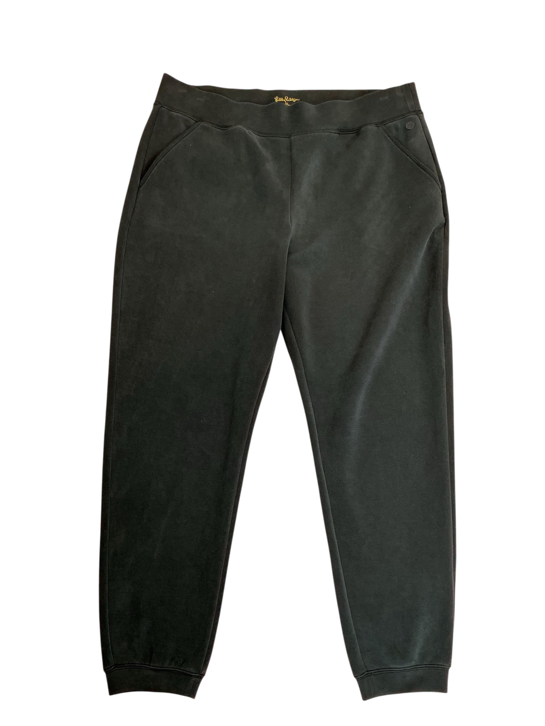 Lilly Pulitzer Mallie Jogger Pants Onyx Black - Size XL