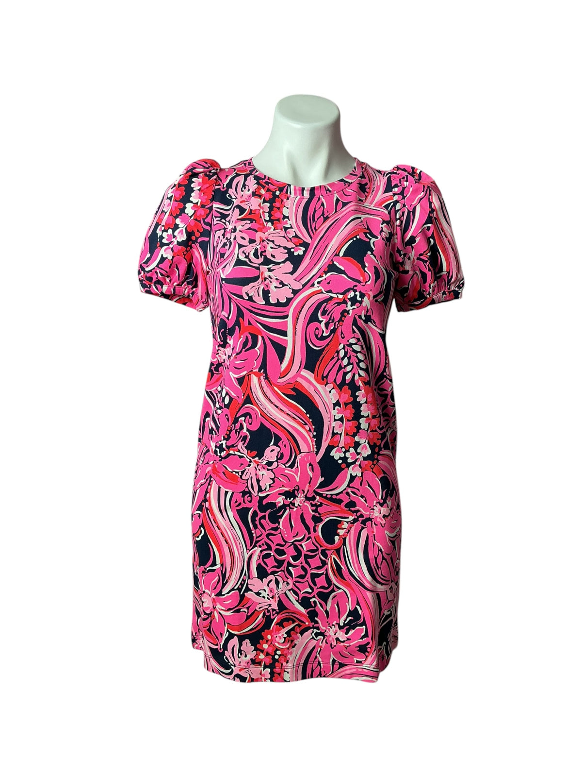 Lilly Pulitzer Kids NWT Mini Rhett Dress Low Tide Navy Flirty Fins And Feathers - Size XL (12-14)