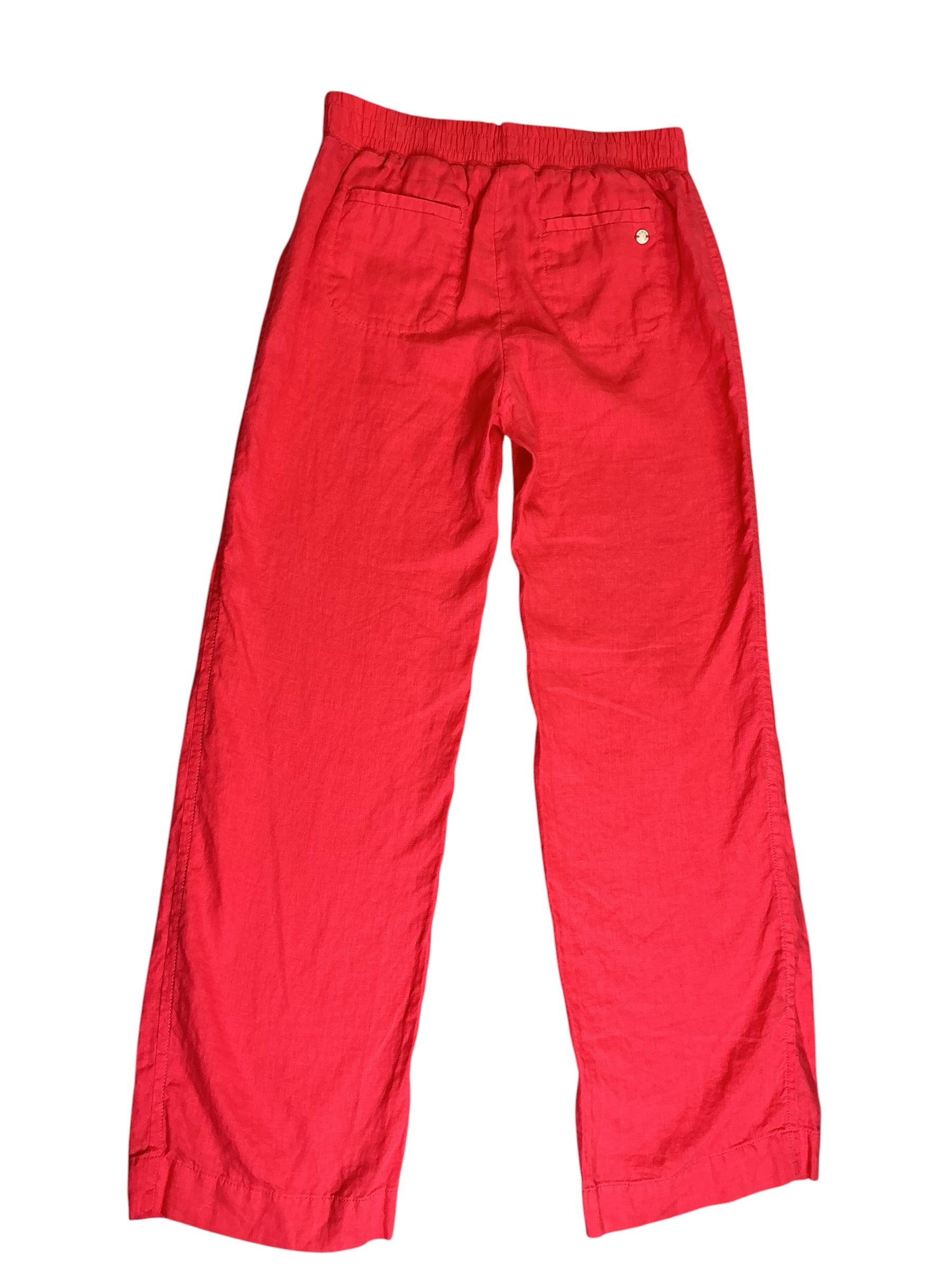 Lilly Pulitzer Deri Linen Palazzo Pant Mizner Red - Size S