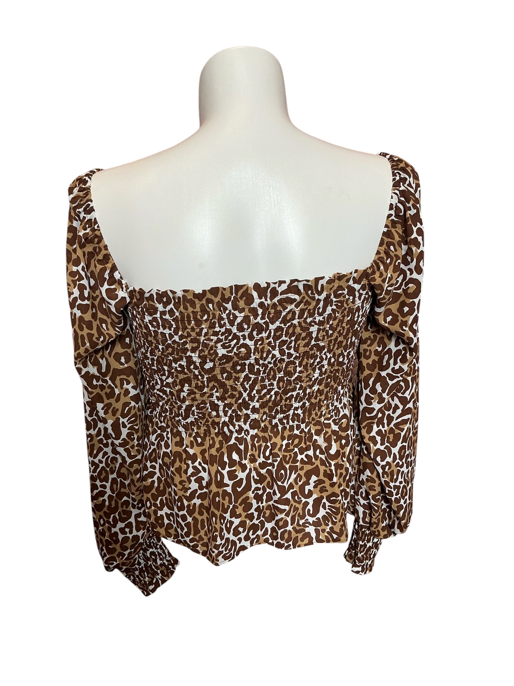 Lilly Pulitzer NWT Demi Long Sleeve Smock Chocolate My Favorite Spot - Size XS