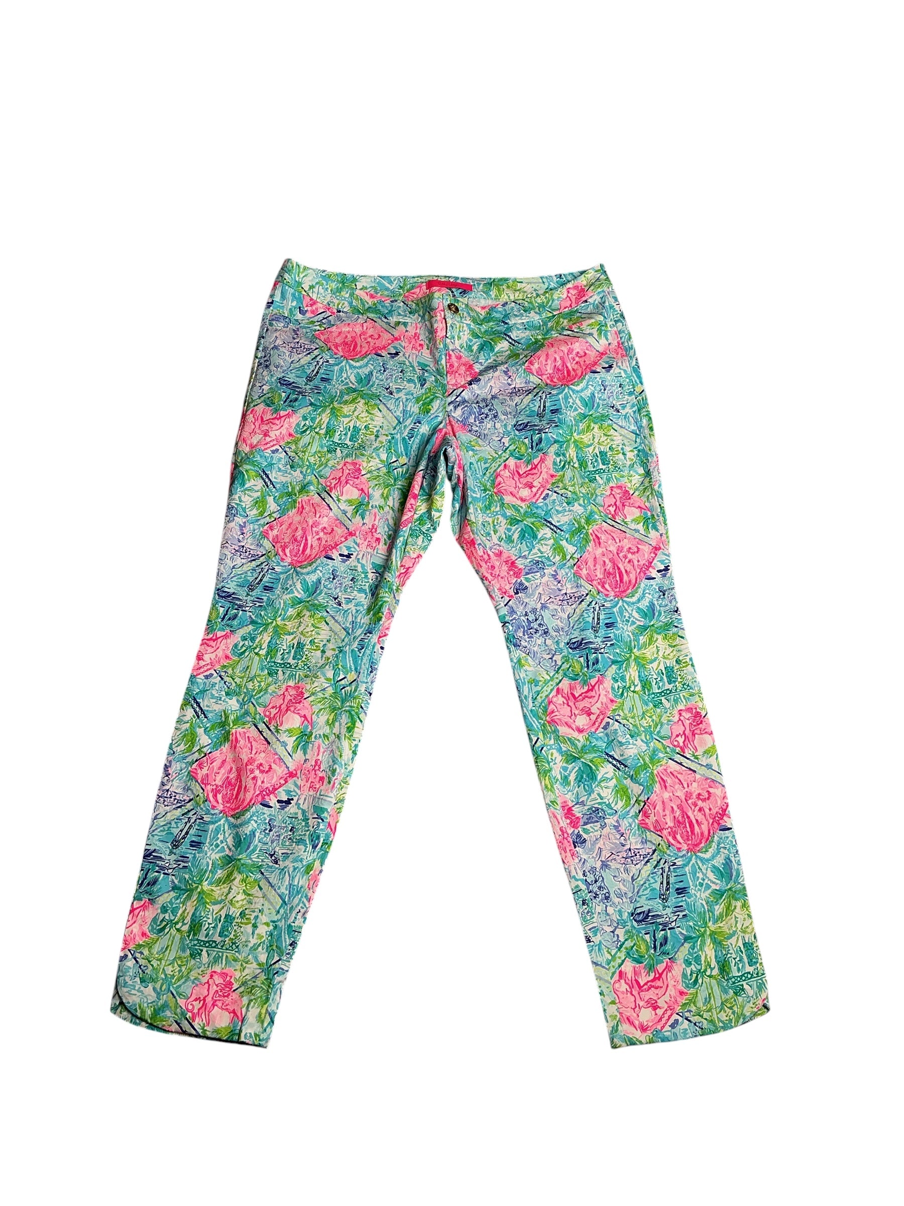 Lilly Pulitzer- NWT Kelly Skinny Ankle Pant Multi Bohemian Queen Size 16