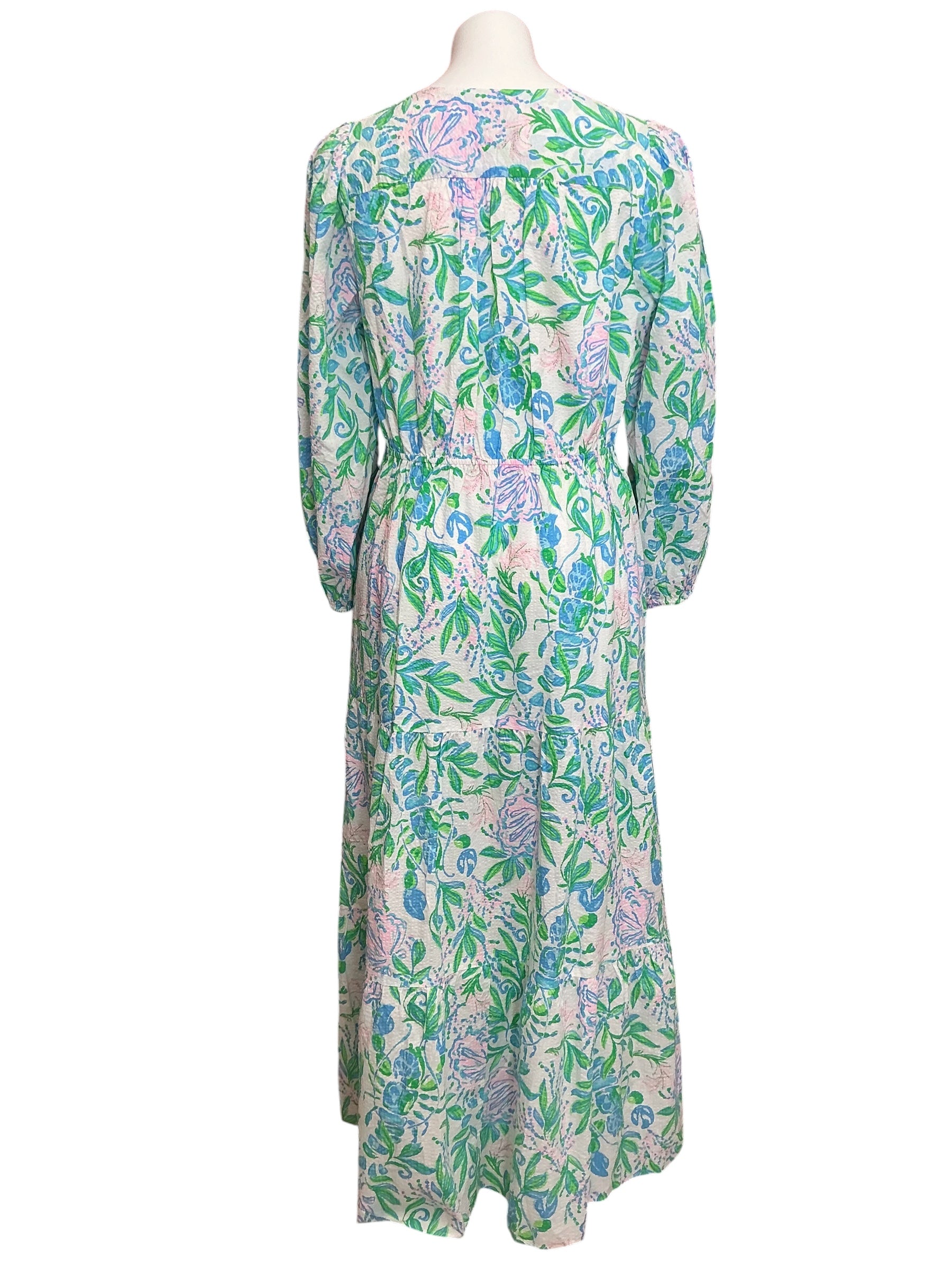 Lilly Pulitzer NWT Deacon 3/4 Sleeve V Neck Dress Resort White Just A Pinch - Size 16