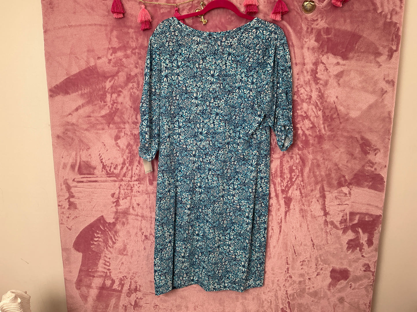 Lilly Pulitzer Belden Elbow Sleeve Dress - Blooming Together - Size XL