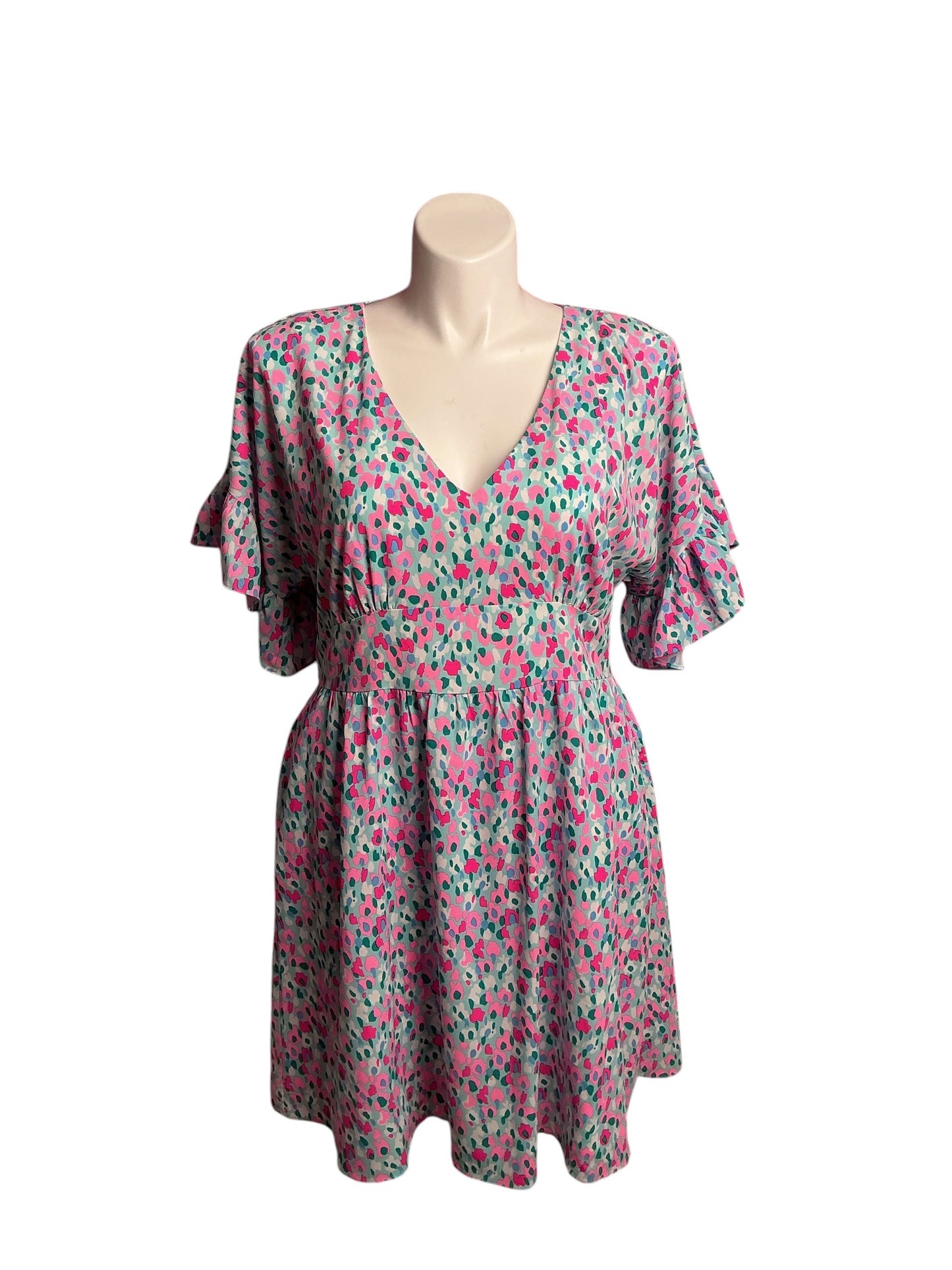 Lilly Pulitzer- Blaire Stretch Dress Multi Hottie Dottie Size 16