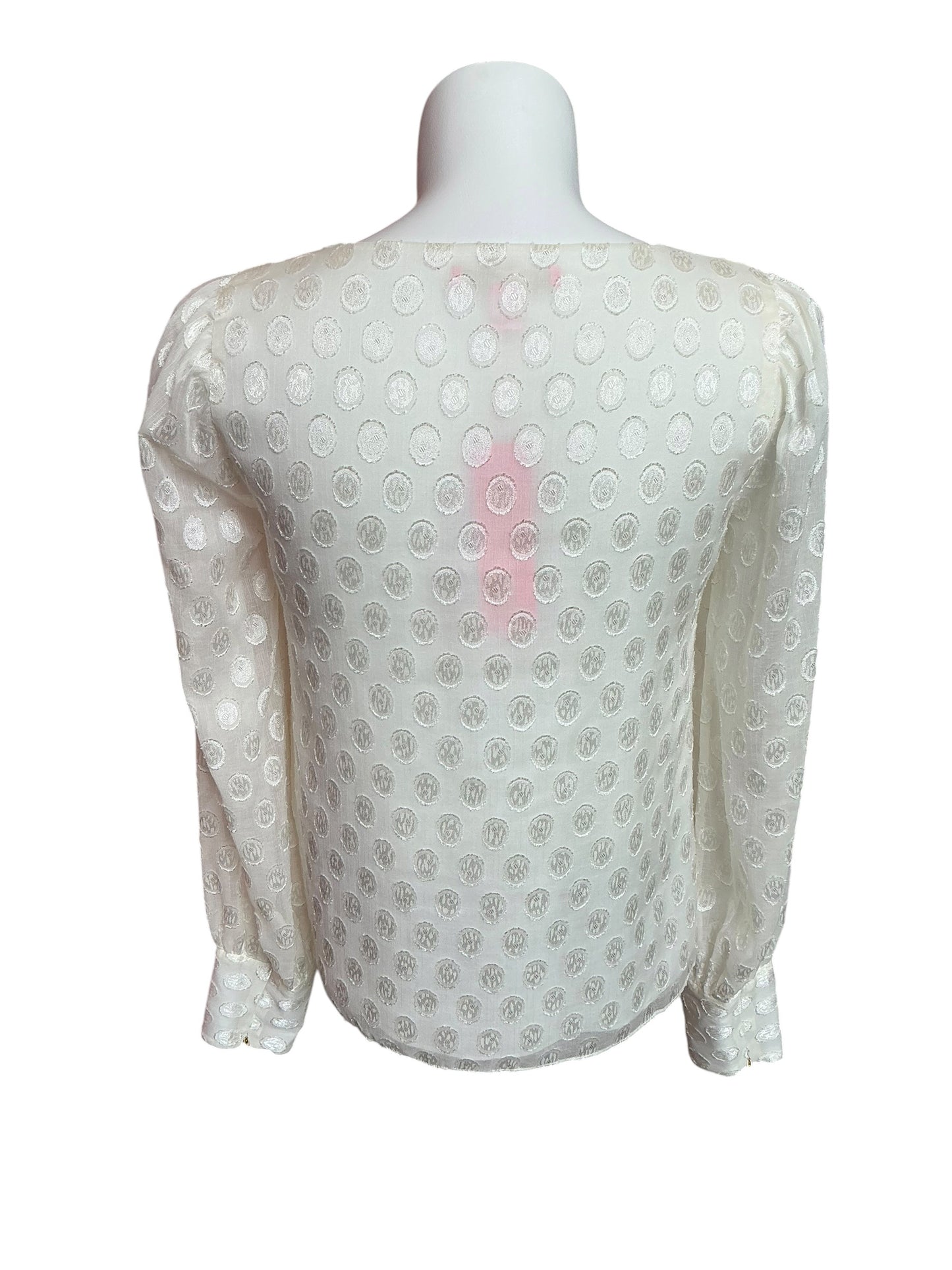 Lilly Pulitzer NWT Lambert Top Coconut Foil Printed Polka Dot - Size M
