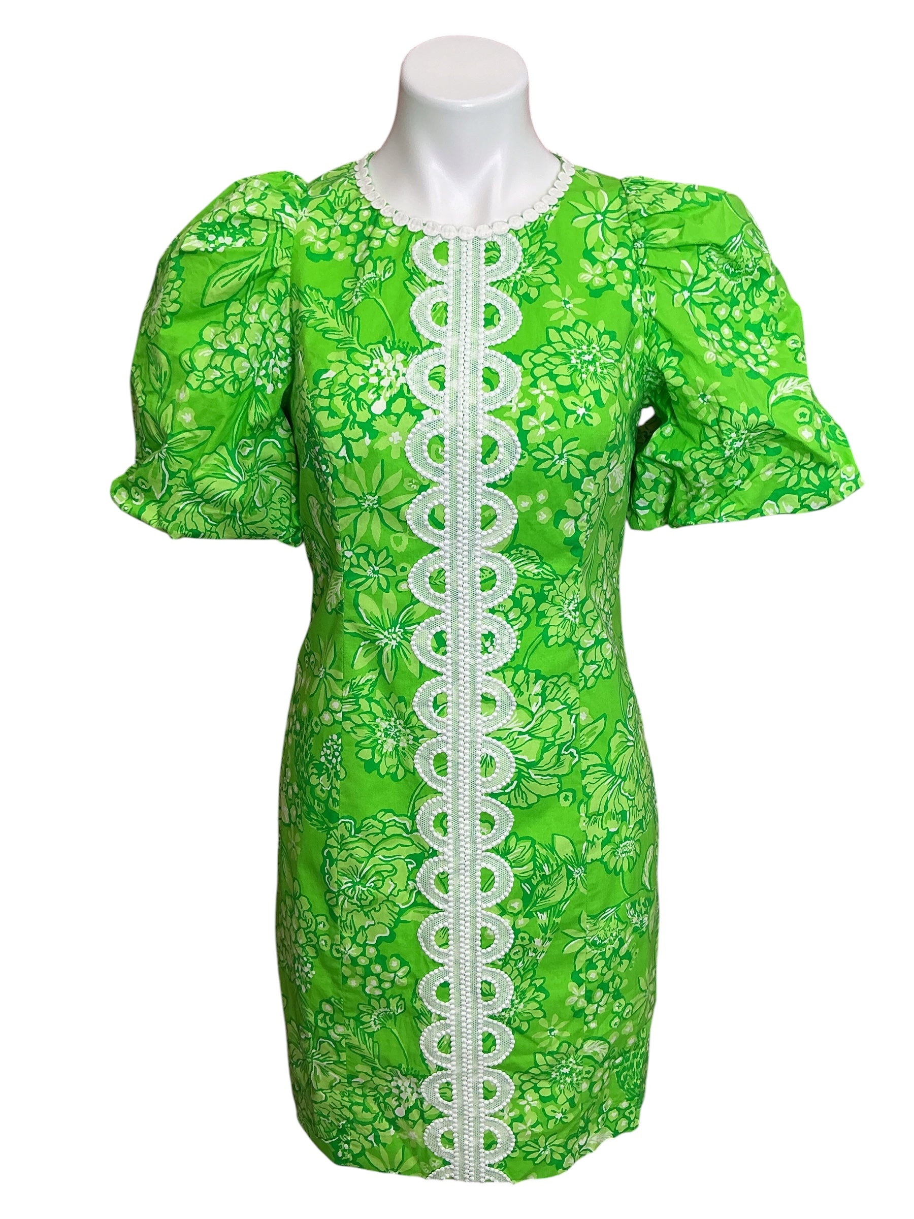 Lilly Pulitzer Alyce Shift Dress Limeade It’s A Spring Thing - Size 4
