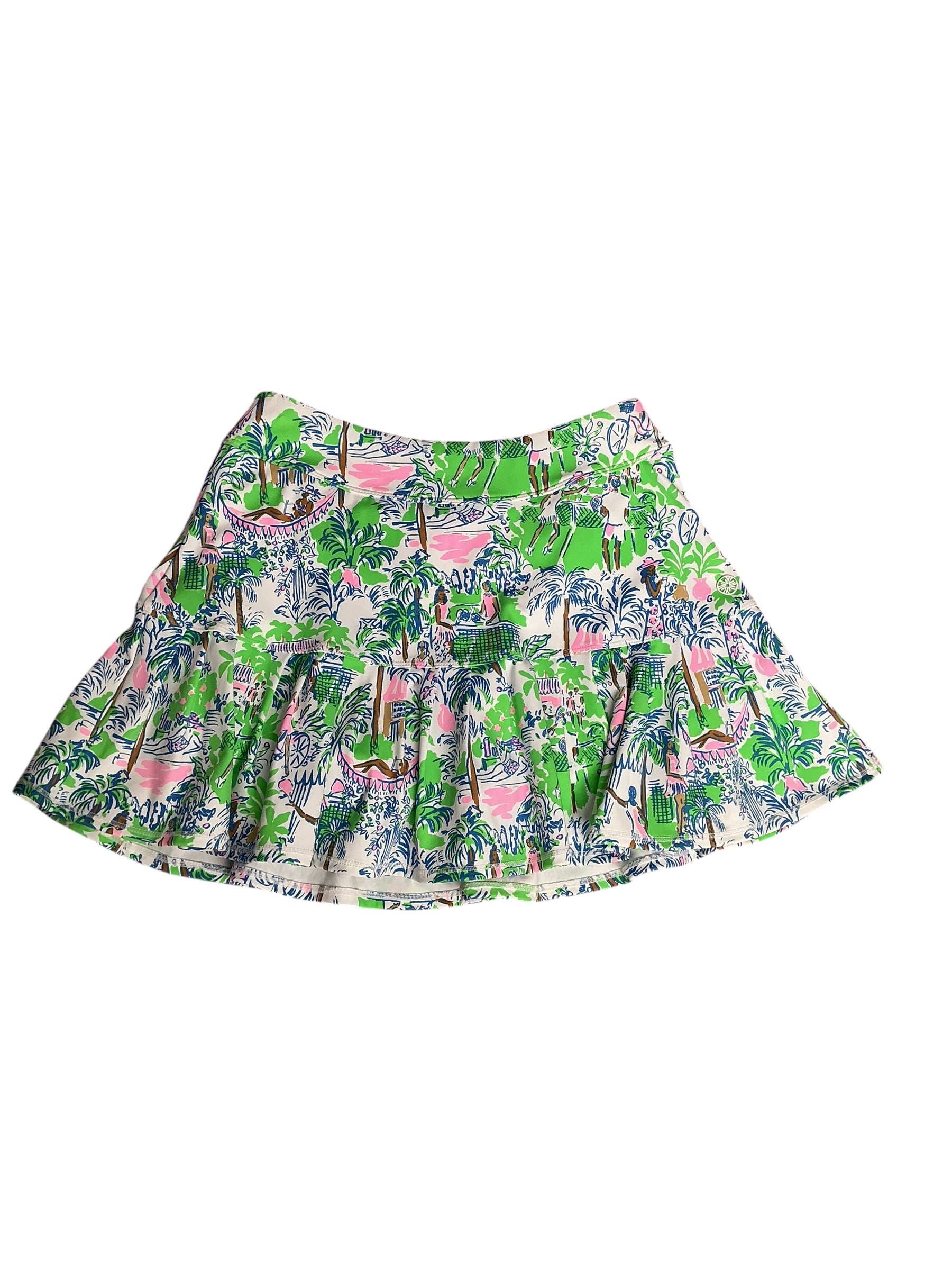 Lilly Pulitzer NWT Taye Skort UPF 50+ - Orb Green Serving It Up - Size XXS