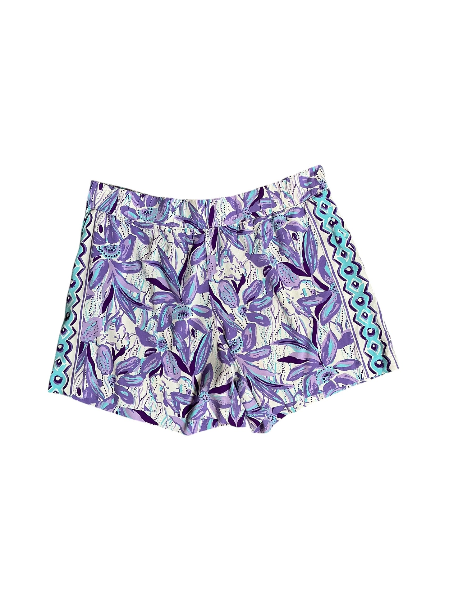 Lilly Pulitzer NWT Bal Harbour Stretch Shorts Tropicalia Purple Elephant In The Bloom - Size XL