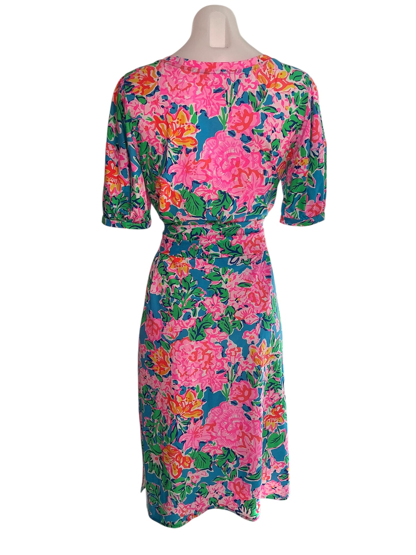 Lilly Pulitzer Isolde Knee Length Dress Multi Rose To The Occasion - Size S