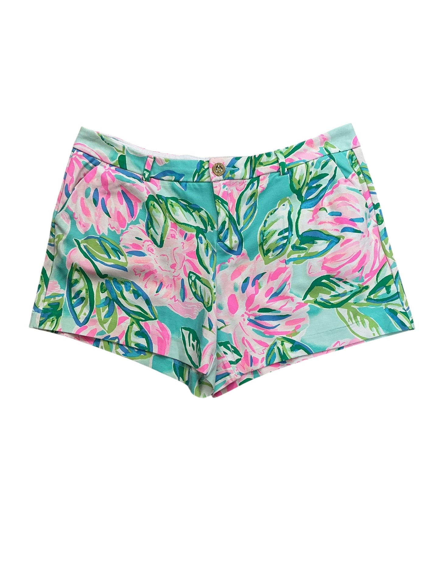 Lilly Pulitzer Callahan Knit Shorts Totally Blossom - Size 14