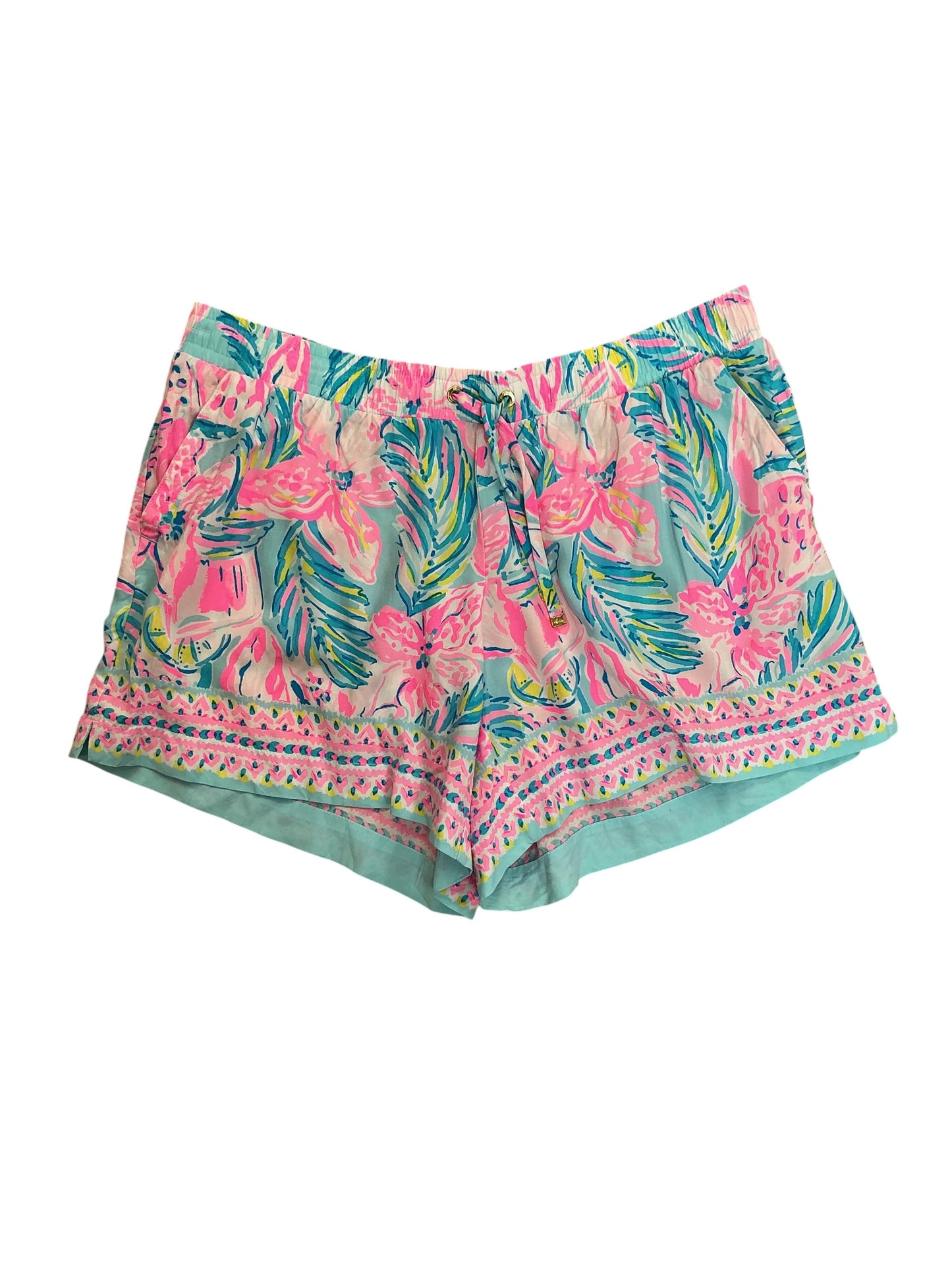 Lilly Pulitzer Katia Shorts Blue Ibiza Gimme The Juice - Size L