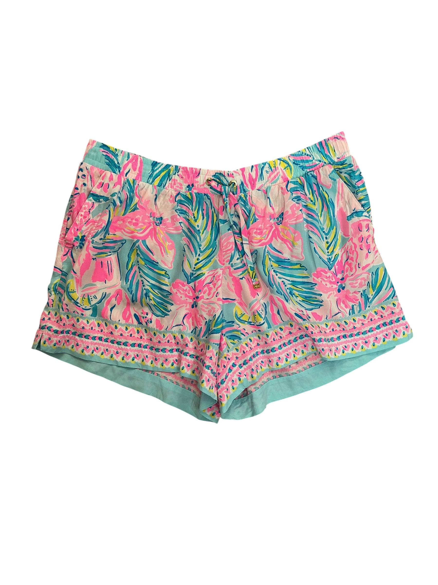 Lilly Pulitzer Katia Shorts Blue Ibiza Gimme The Juice - Size L