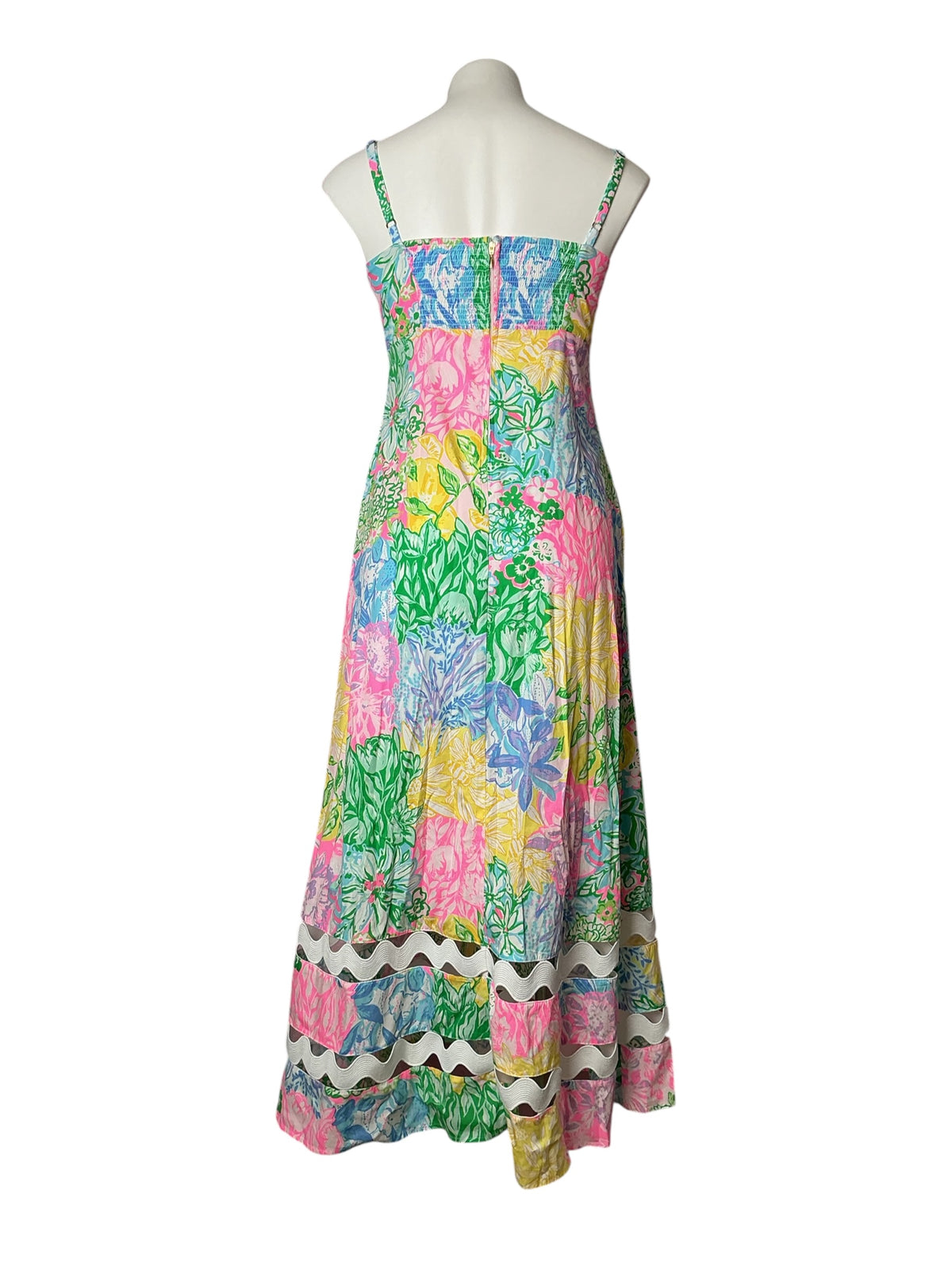 Lilly Pulitzer NWT Hailey Midi Dress Multi Bright Delight Patch - Size 2