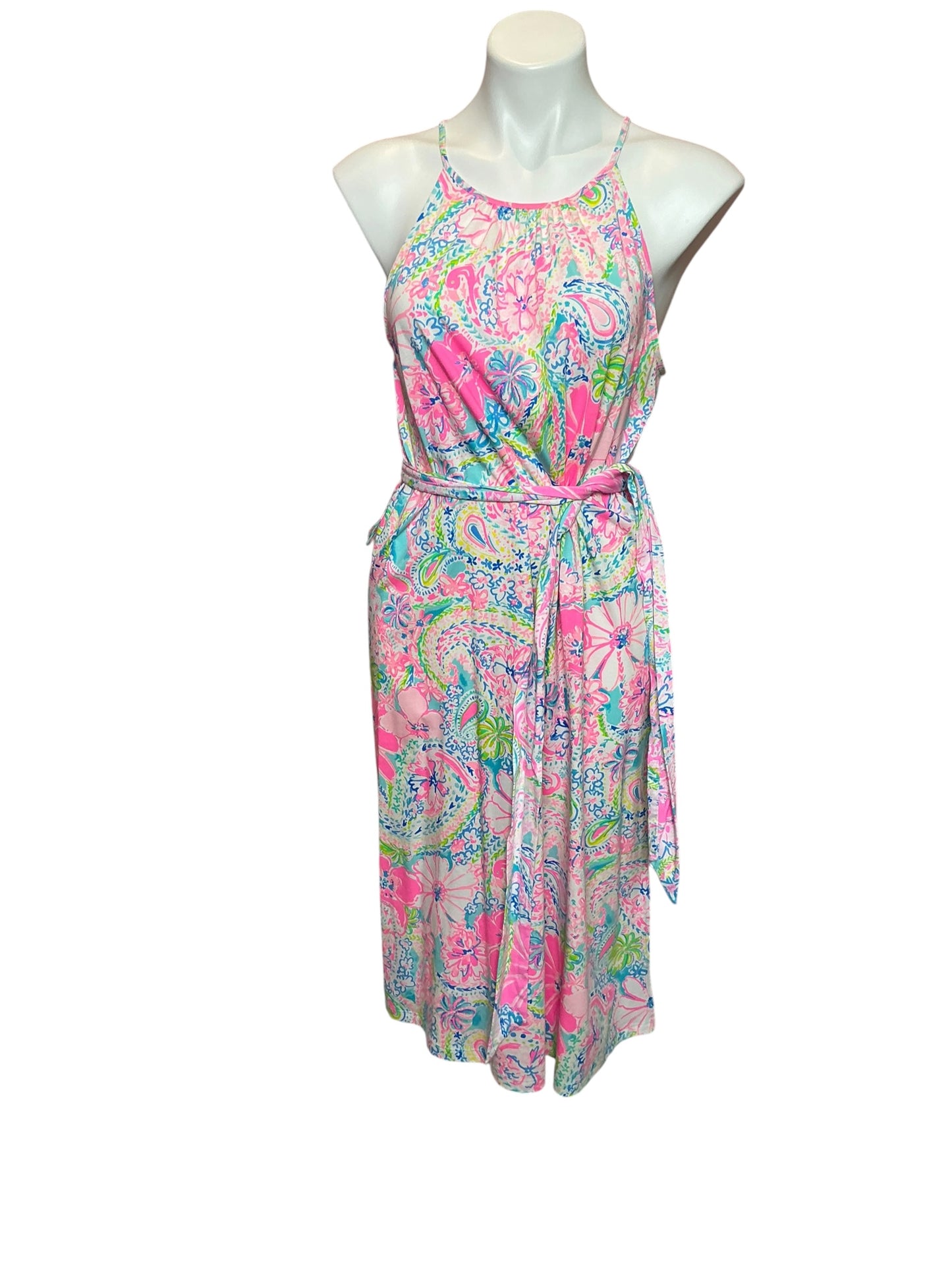Lilly Pulitzer NWT Mabry Midi Dress Multi Flock Full Of Fun - Size M