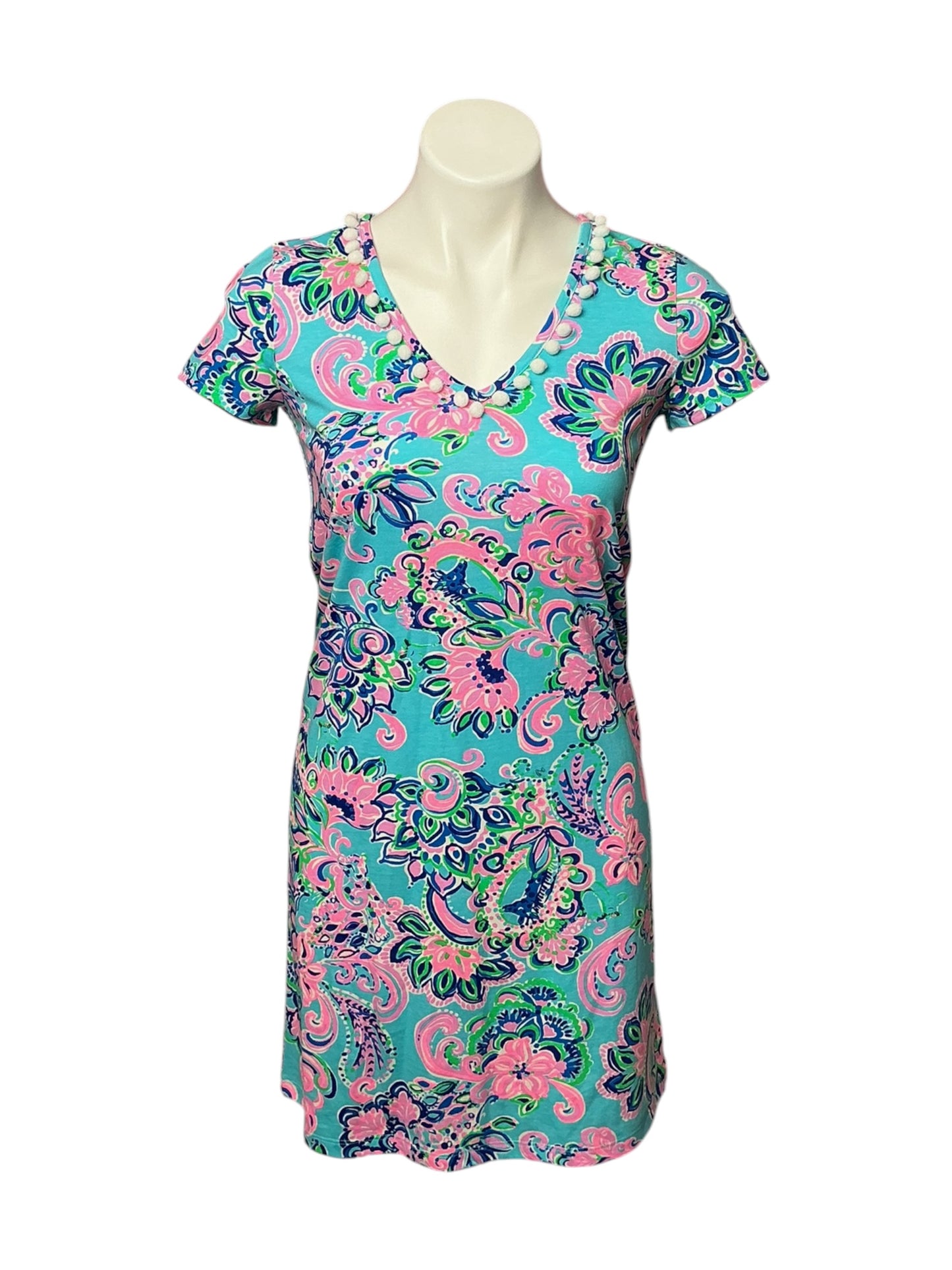 Lilly Pulitzer NWT Etta Dress Blue Horizon Jungle Sunrise - Size XXS