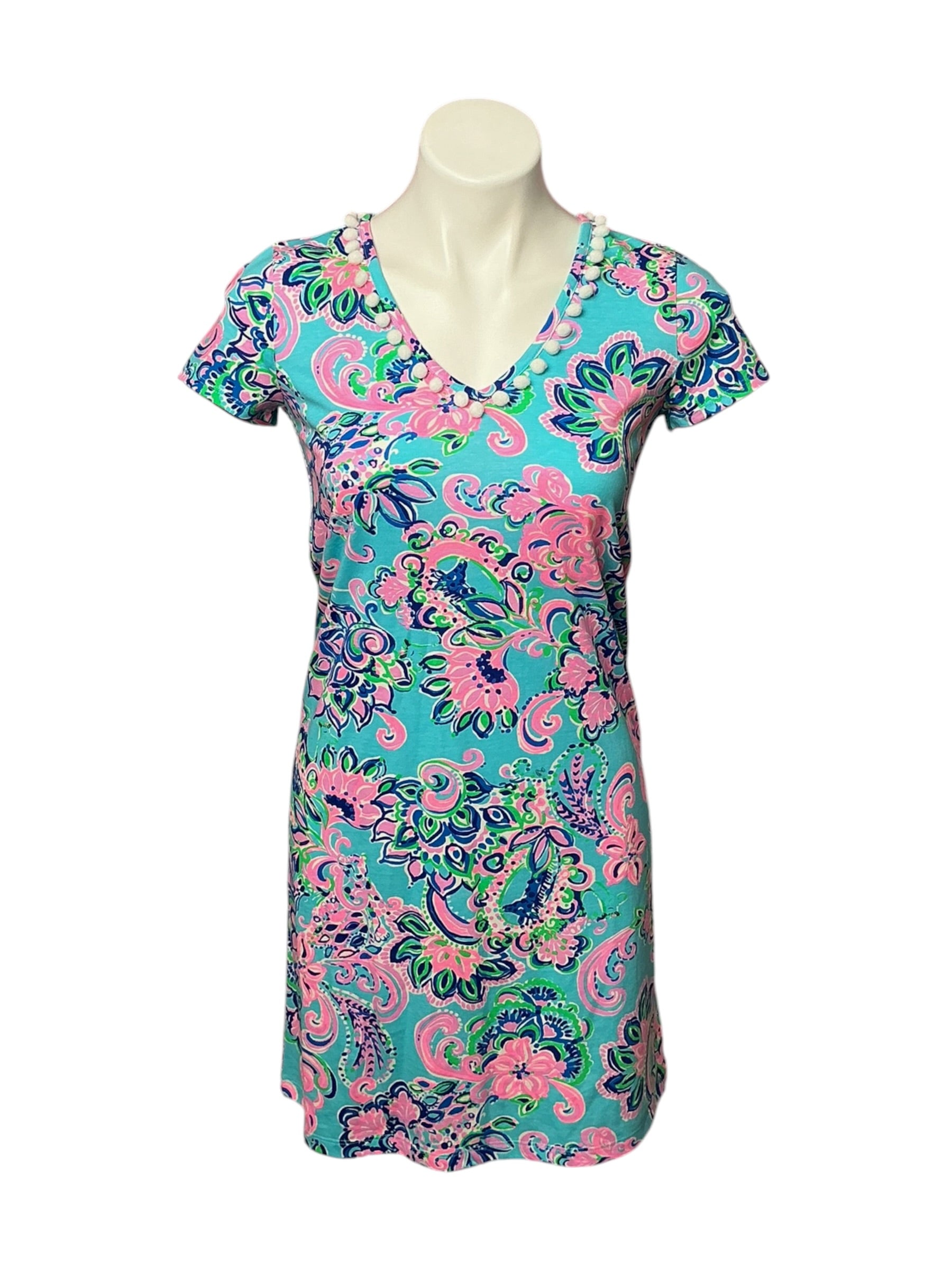 Lilly Pulitzer NWT Etta Dress Blue Horizon Jungle Sunrise - Size XXS