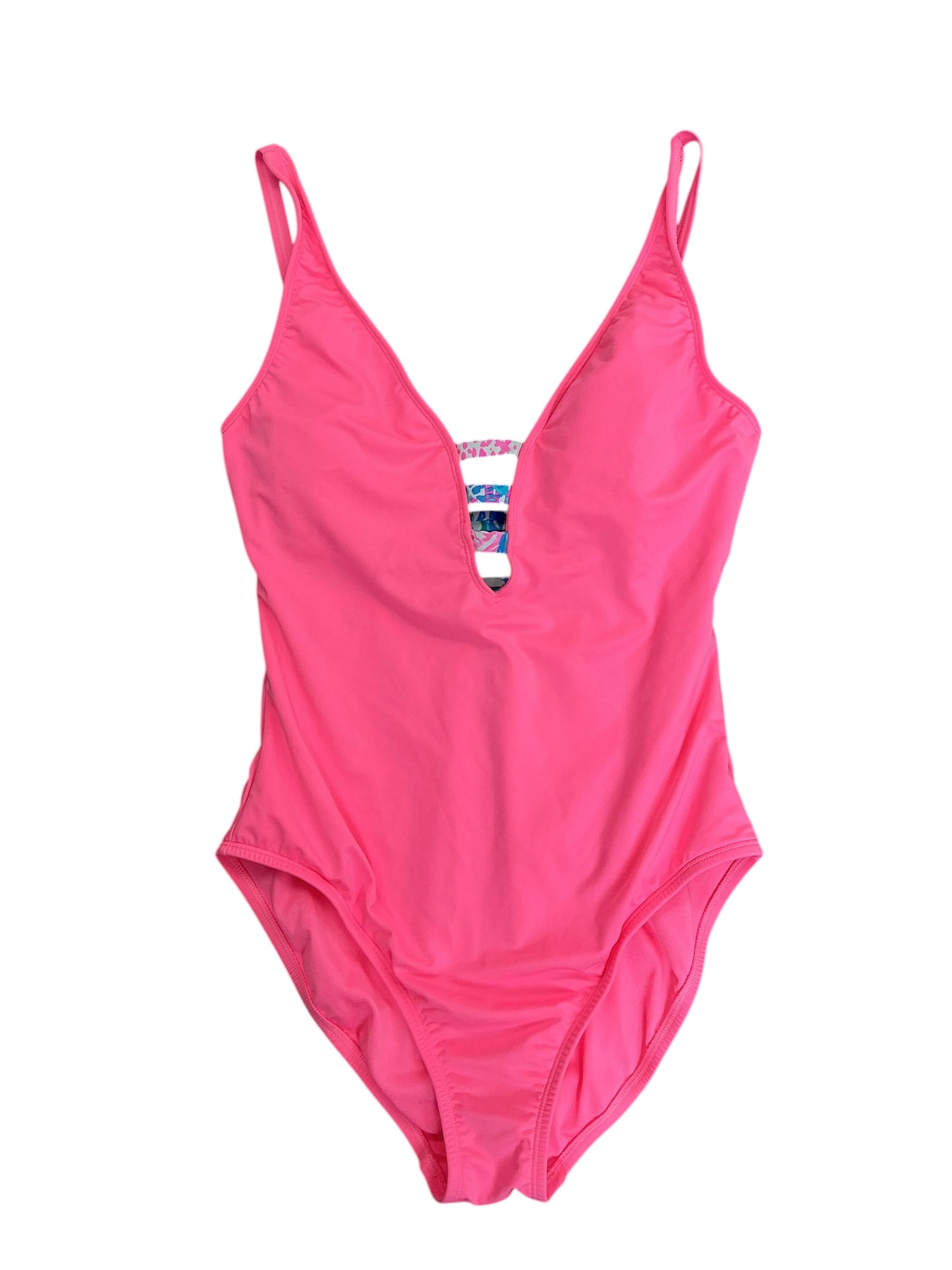 Lilly Pulitzer Isle Lattice One-Piece Swimsuit Pink Stardust - Size 6