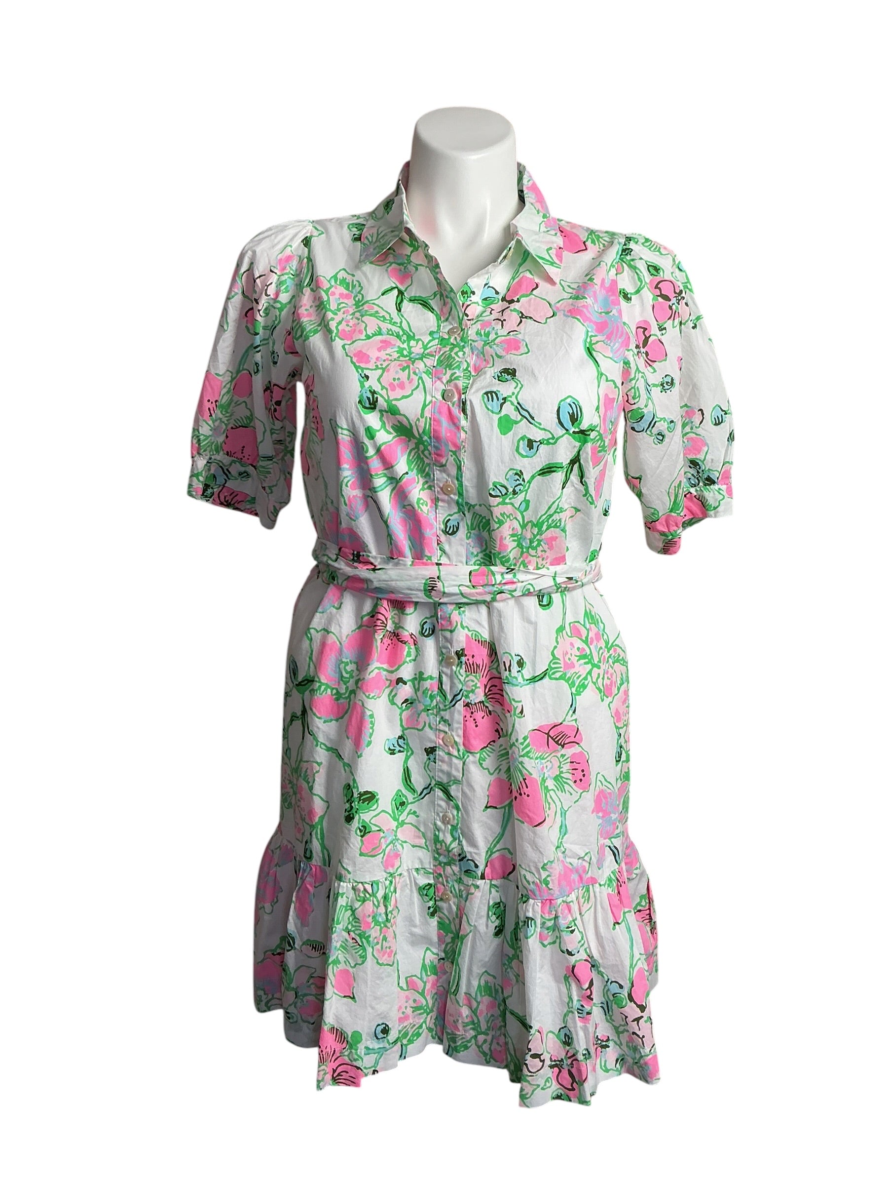 Lilly Pulitzer NWT Sashira Dress Multi Oversized Orchids - Size 12
