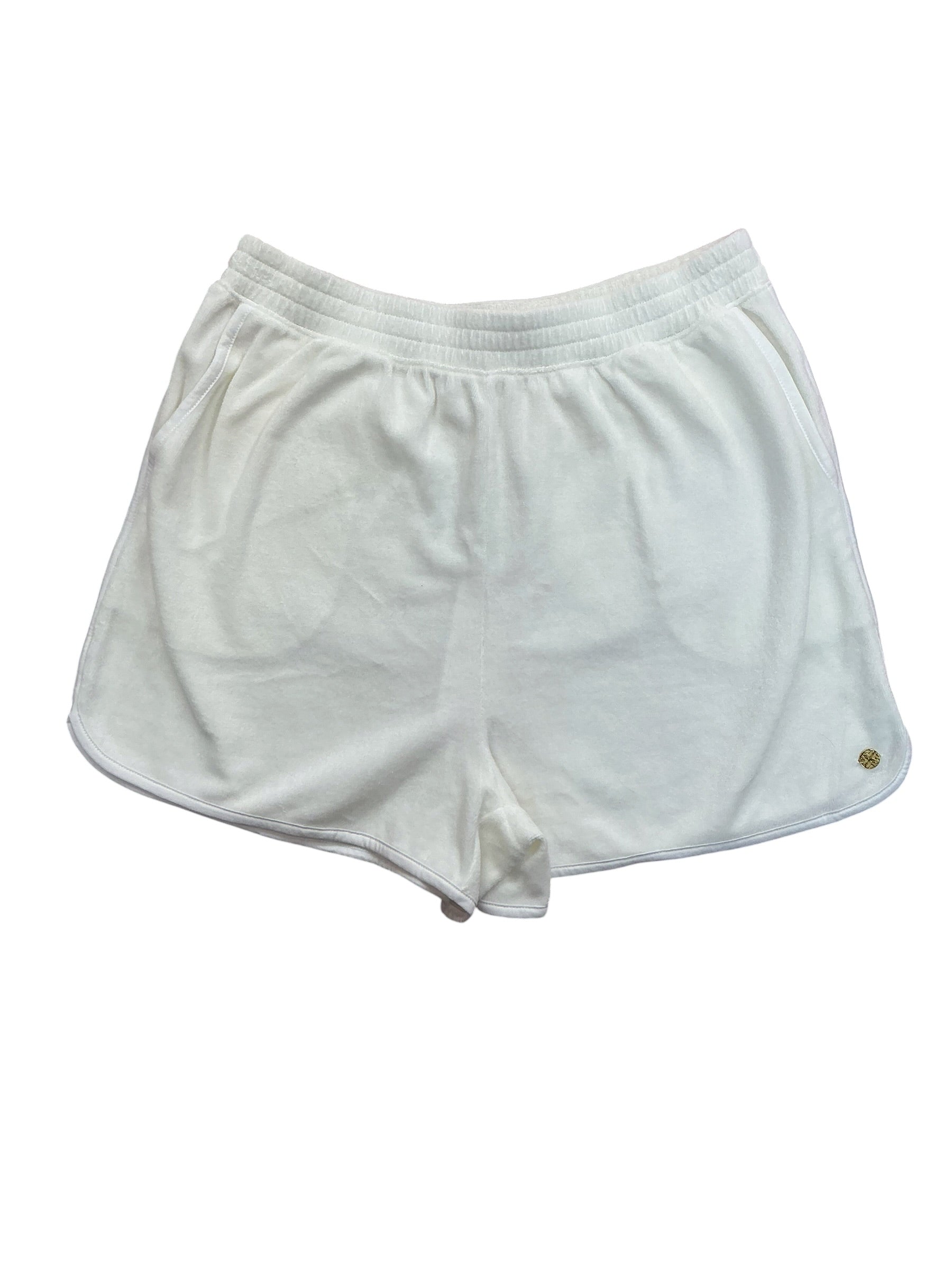 Lilly Pulitzer NWT Florie Towel Terry High Rise Shorts Resort White - Size S