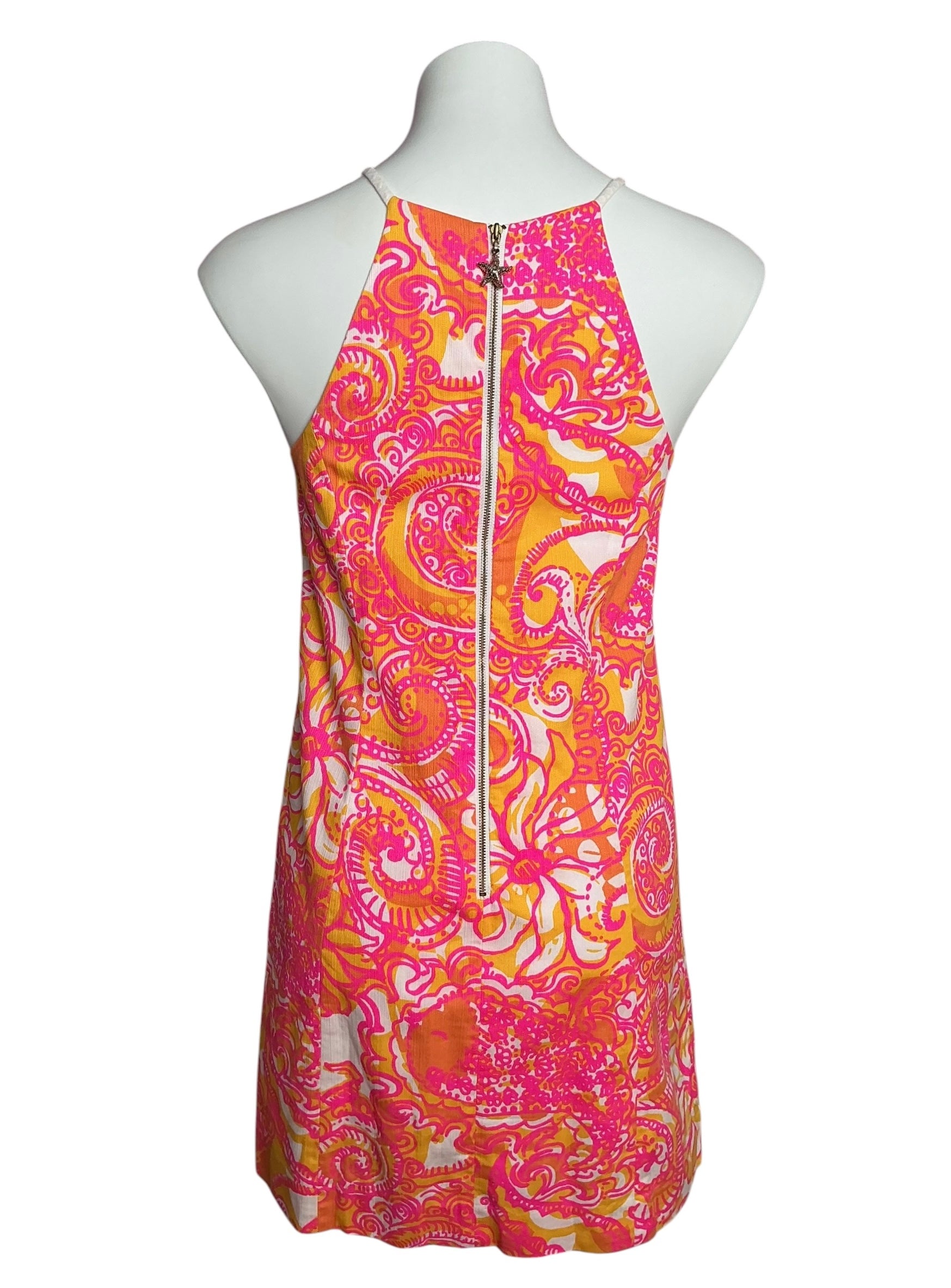 Lilly Pulitzer Annabelle Shift Dress Sunshine Yellow Sea and Be Seen - Size 4