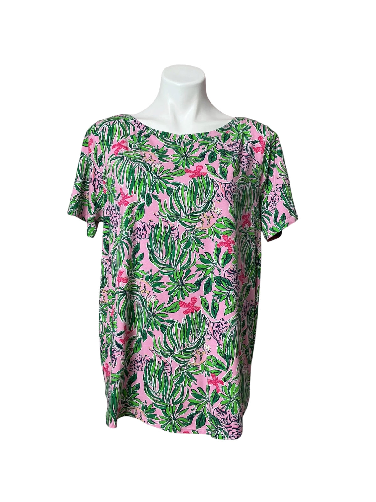 Lilly Pulitzer Top Conch Shell Pink Roaring With Joy - Size L